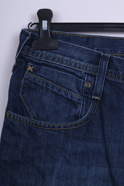 Pantaloni Lee Uomo W33 L36 Jeans Denim Cotone Blu