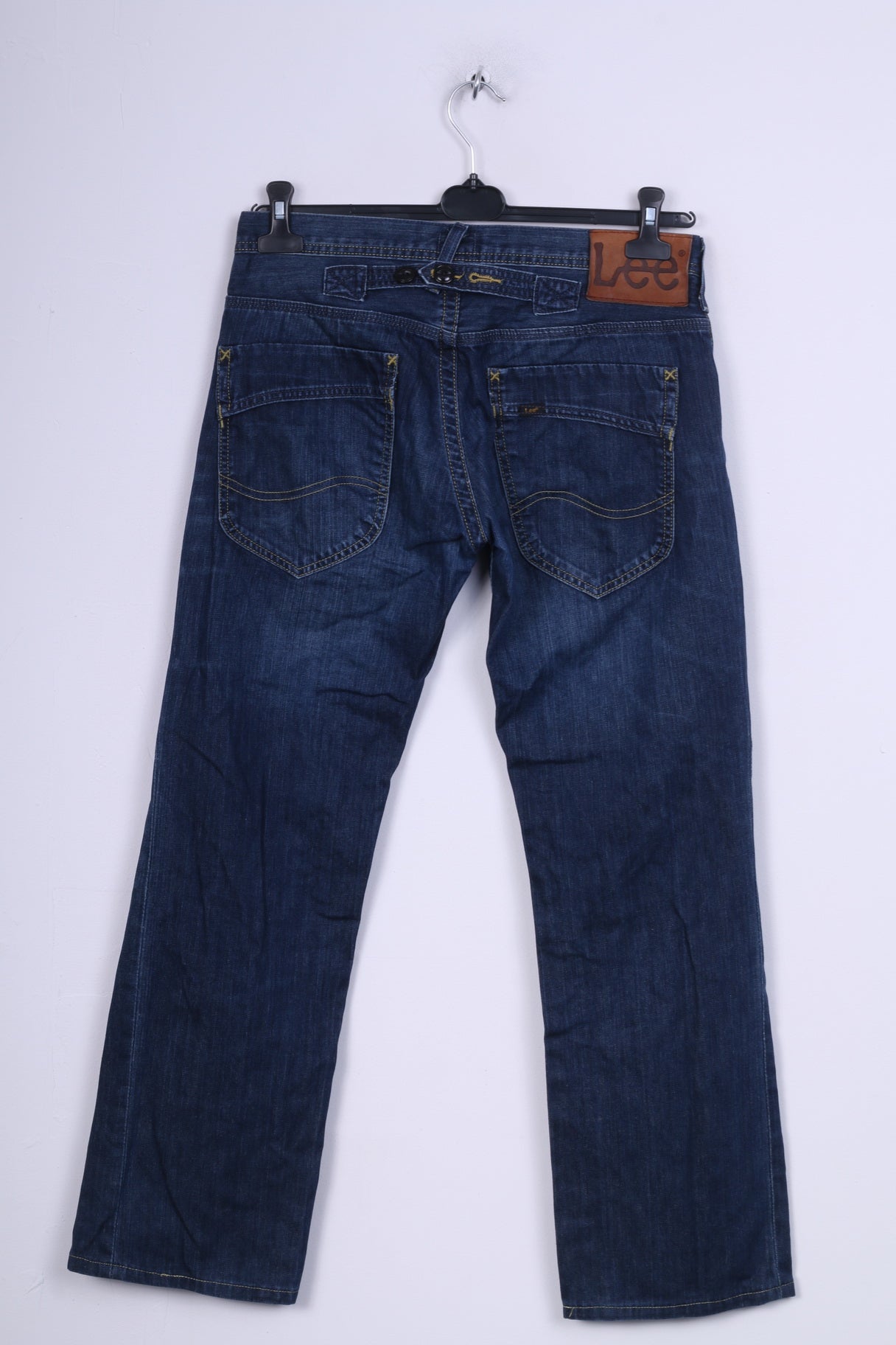 Pantaloni Lee Uomo W33 L36 Jeans Denim Cotone Blu