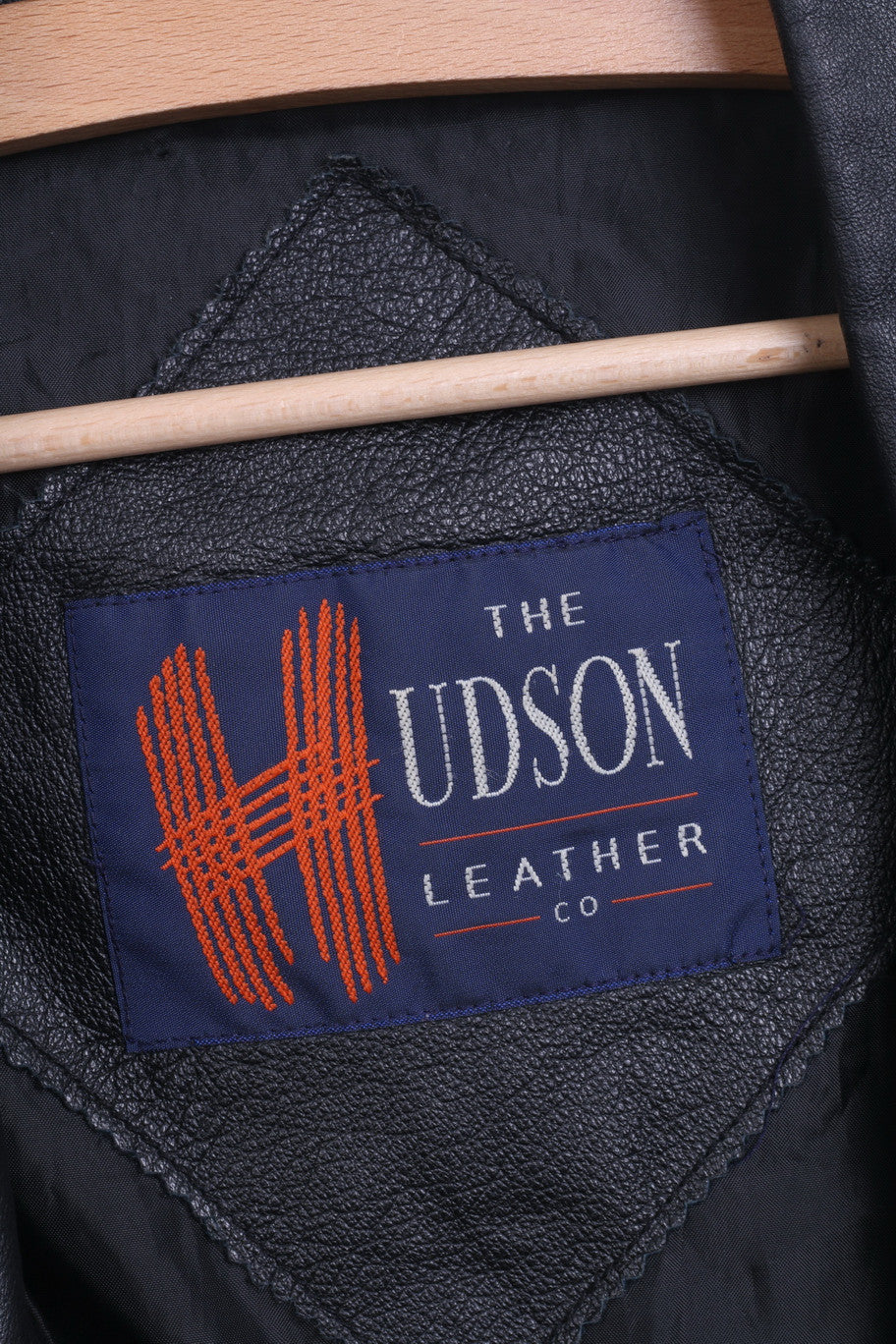 The Hudson Womens 14 40 L Jacket Black Leather Blazer Single Breasted - RetrospectClothes