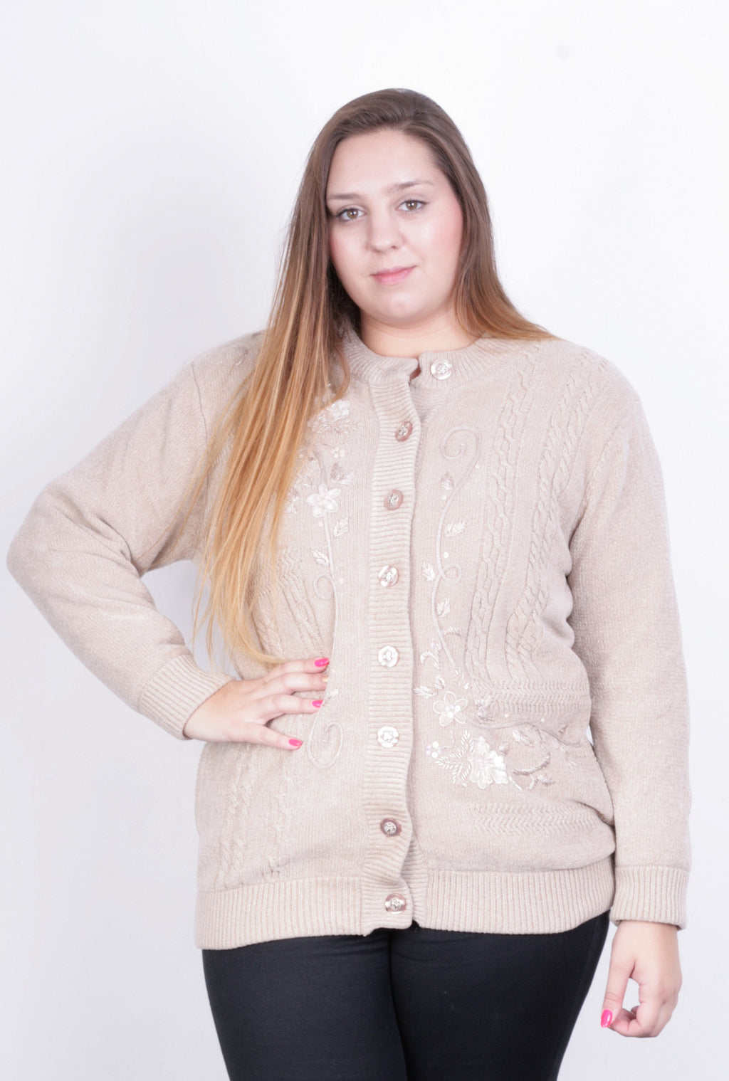 Paramour Womens XL Jumper Beige Sweater Vintage - RetrospectClothes
