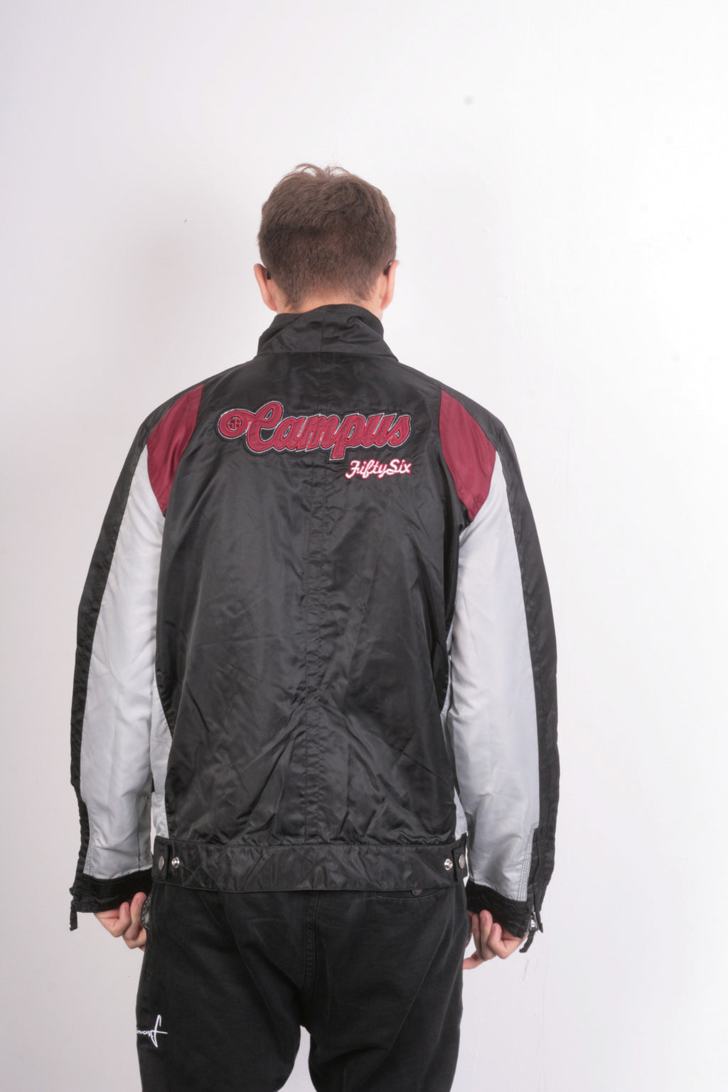 House Mens XXL Jacket Campus Fifty Six Black College Waterproof Nylon - RetrospectClothes