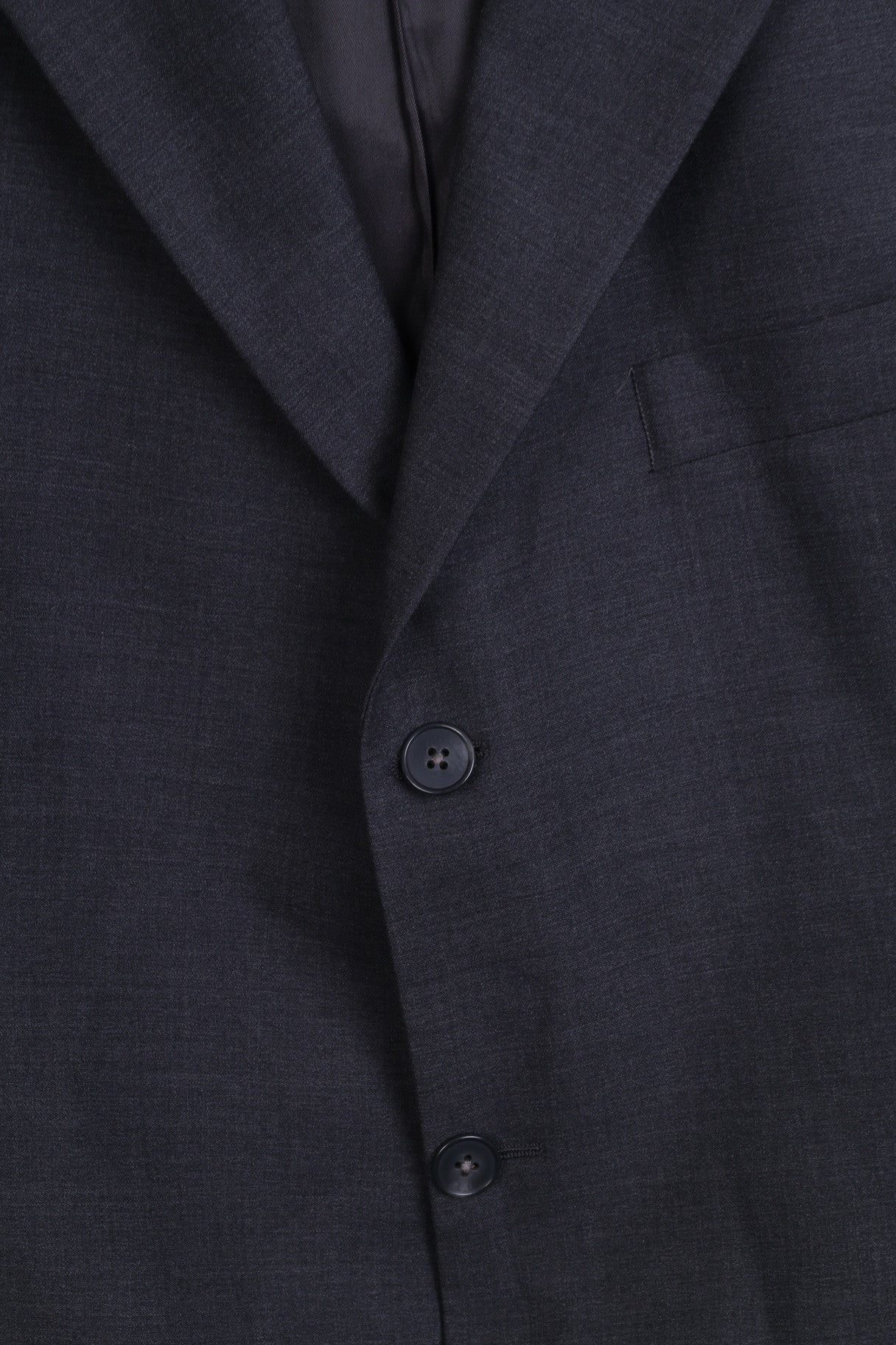 Jones Hommes 44 XL Veste Blazer Top Costume Gris Simple Boutonnage Laine