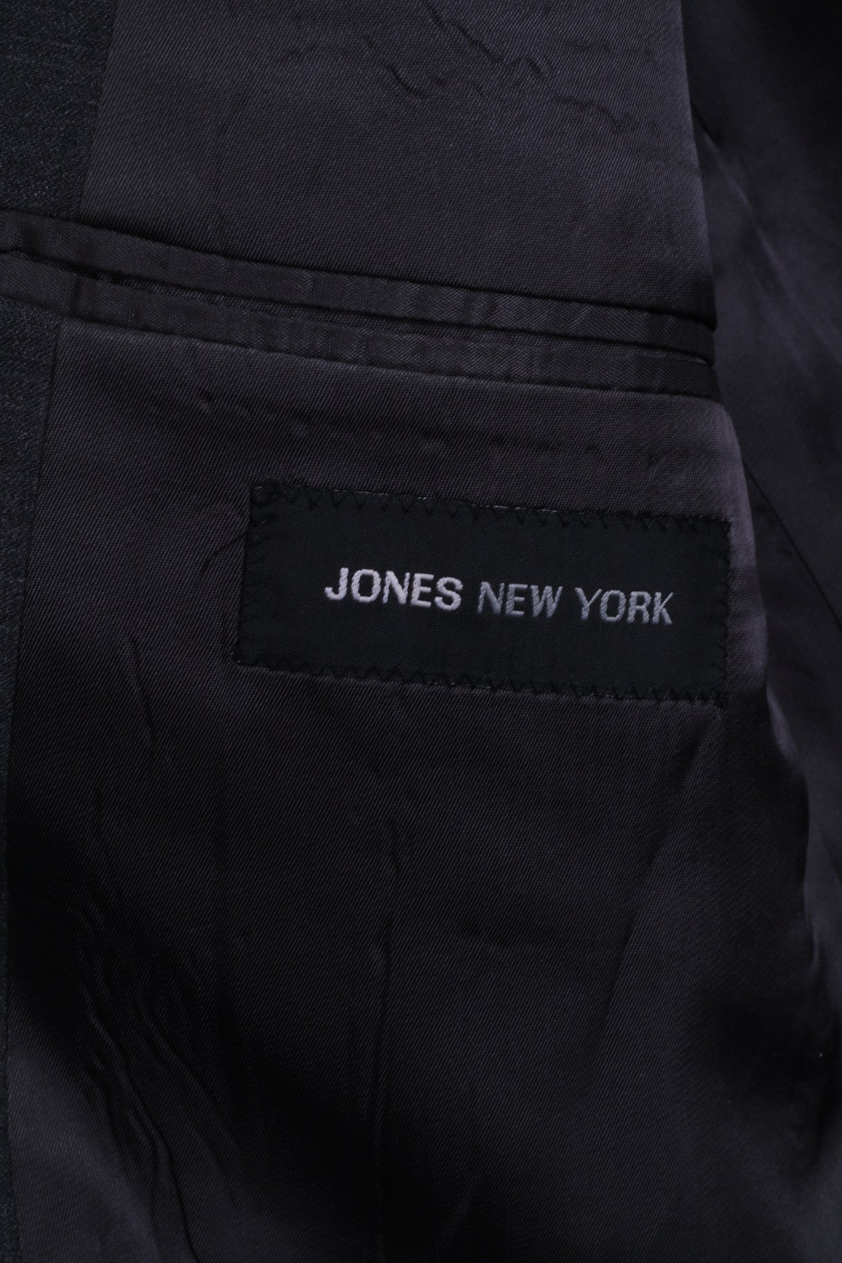 Jones Hommes 44 XL Veste Blazer Top Costume Gris Simple Boutonnage Laine