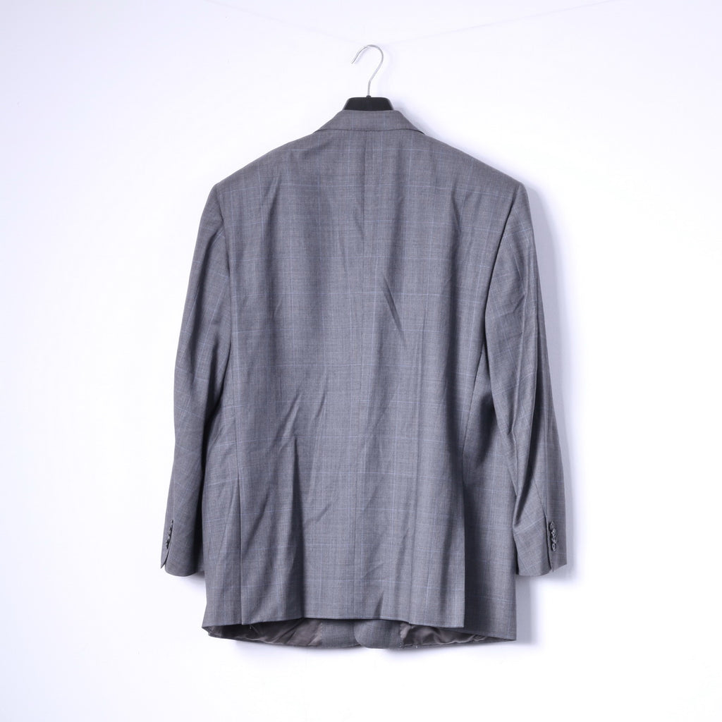 Corneliani Hommes 29 48 Blazer Gris Laine Super120s Extrafine Merinos Italie Veste