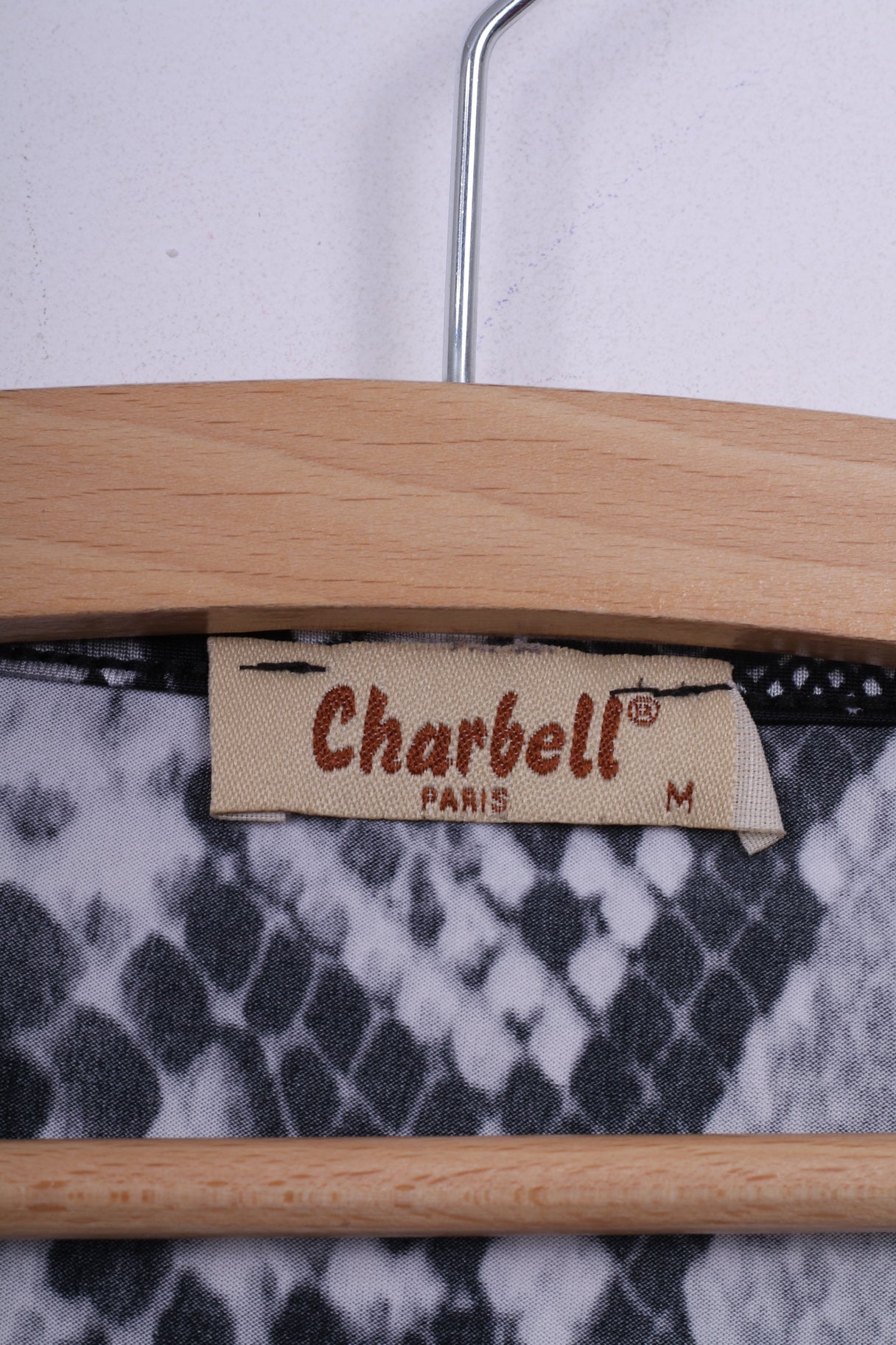 Charbell Paris Womens M Blouse Snake Print Long Sleeve