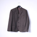 Stuvard - Mooise Angelico Giacca da uomo 40 Blazer Marrone Vintage Super 100 a righe Italia