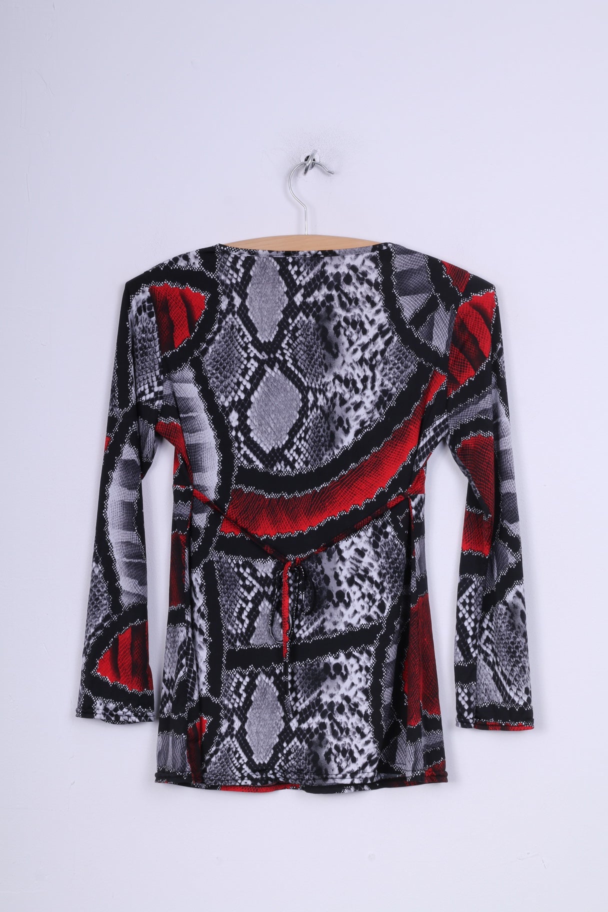 Charbell Paris Womens M Blouse Snake Print Long Sleeve