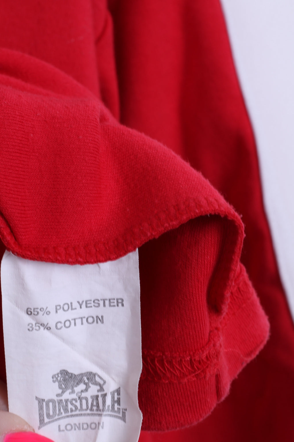 Lonsdale London Chemise L Homme Rouge Col V Sport Training