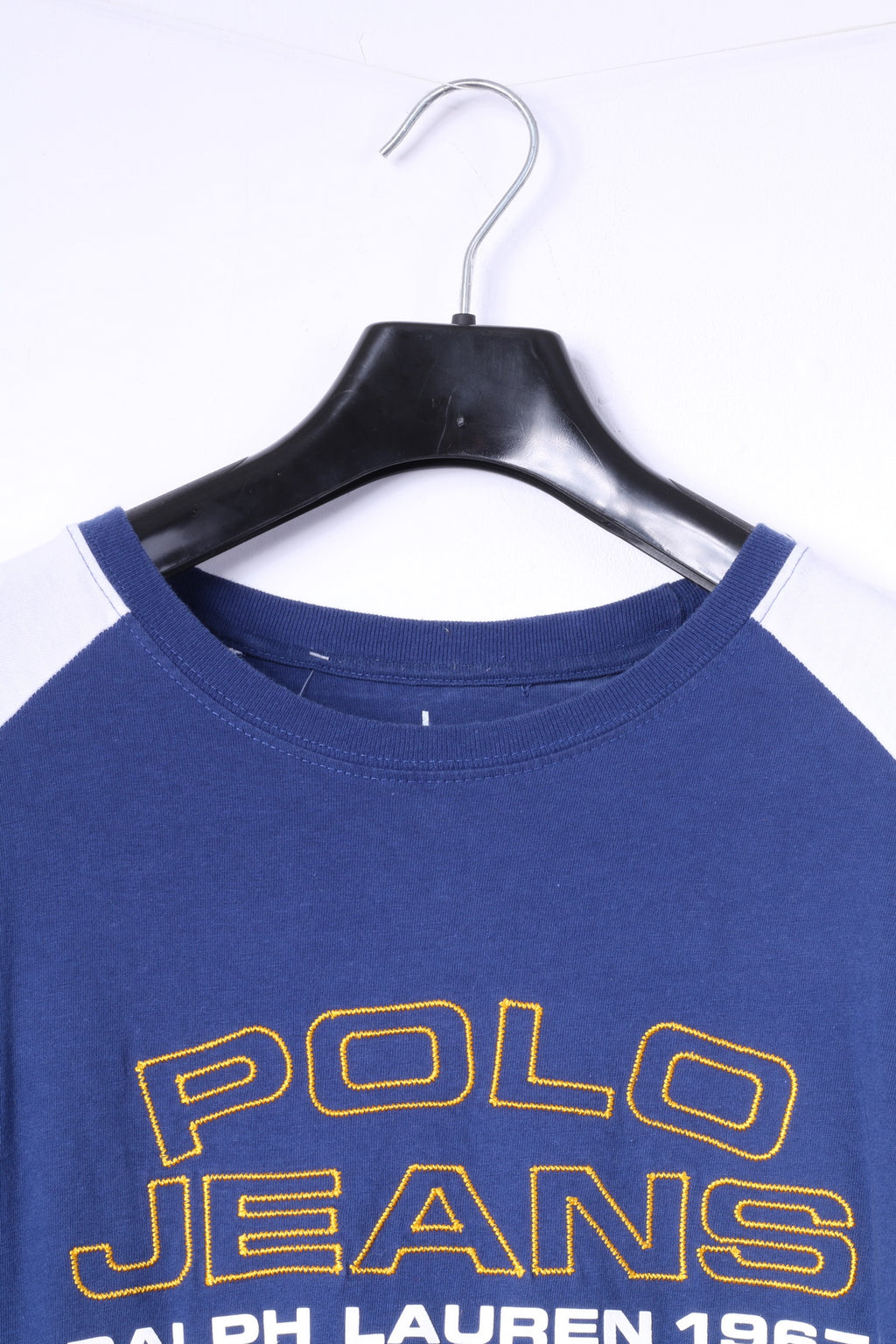 Polo Jeans Ralph Lauren Mens L T- Shirt Crew Neck Blue Logo Top