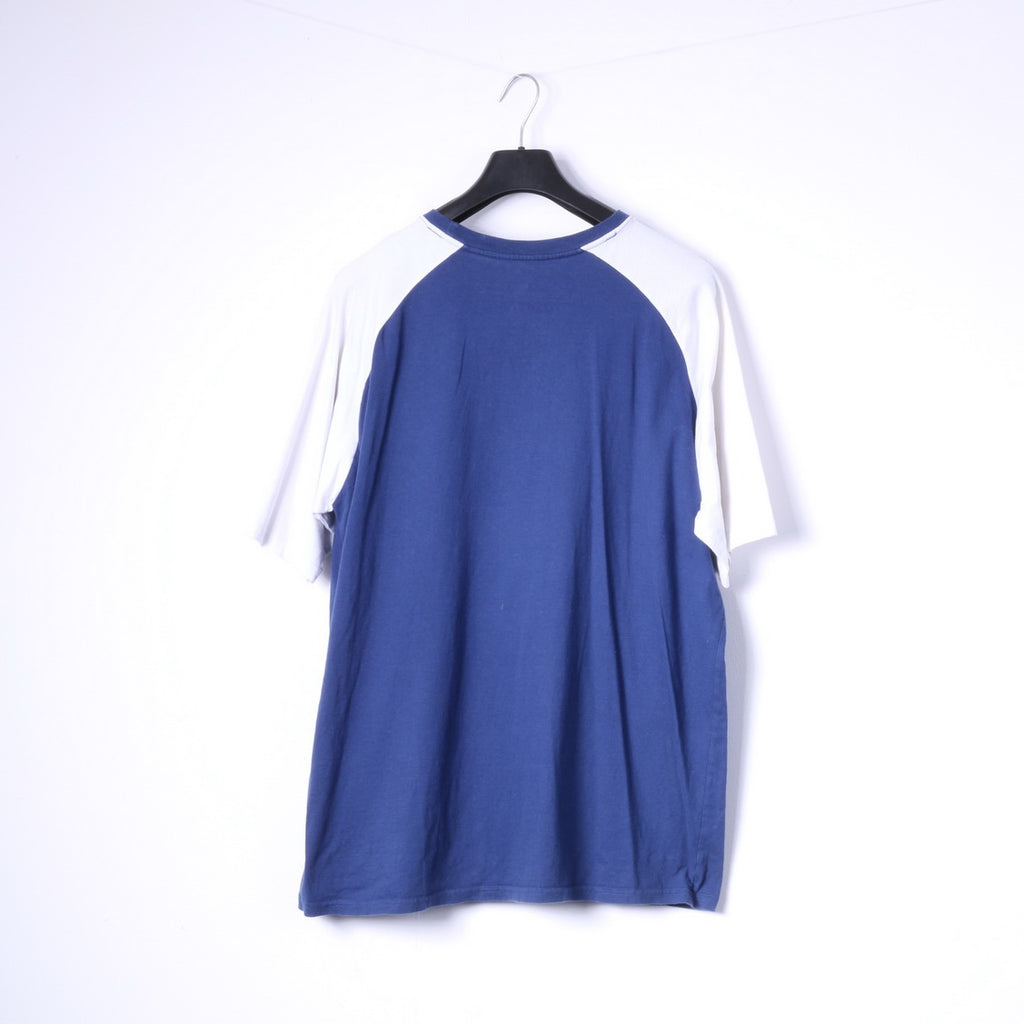 Polo Jeans Ralph Lauren Mens L T- Shirt Crew Neck Blue Logo Top