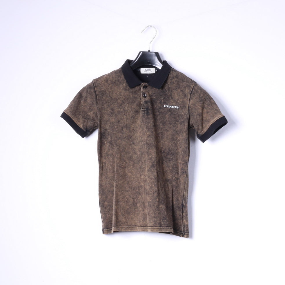 Polo Hermes Paris da donna M in cotone marrone