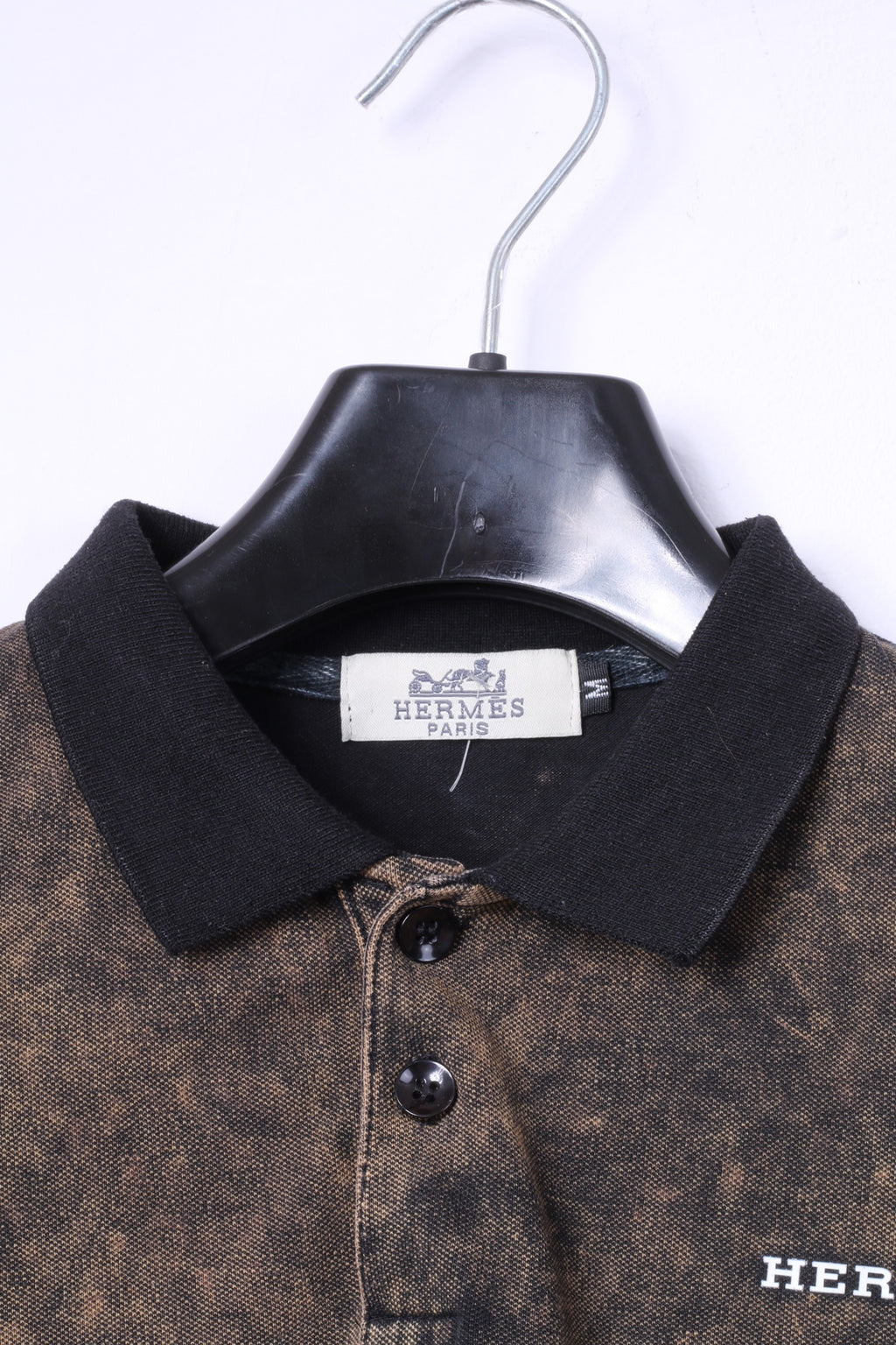 Polo Hermes Paris da donna M in cotone marrone