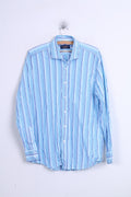 John Partridge Chemise Casual 16,5 L Homme Rayé Coton Blanc