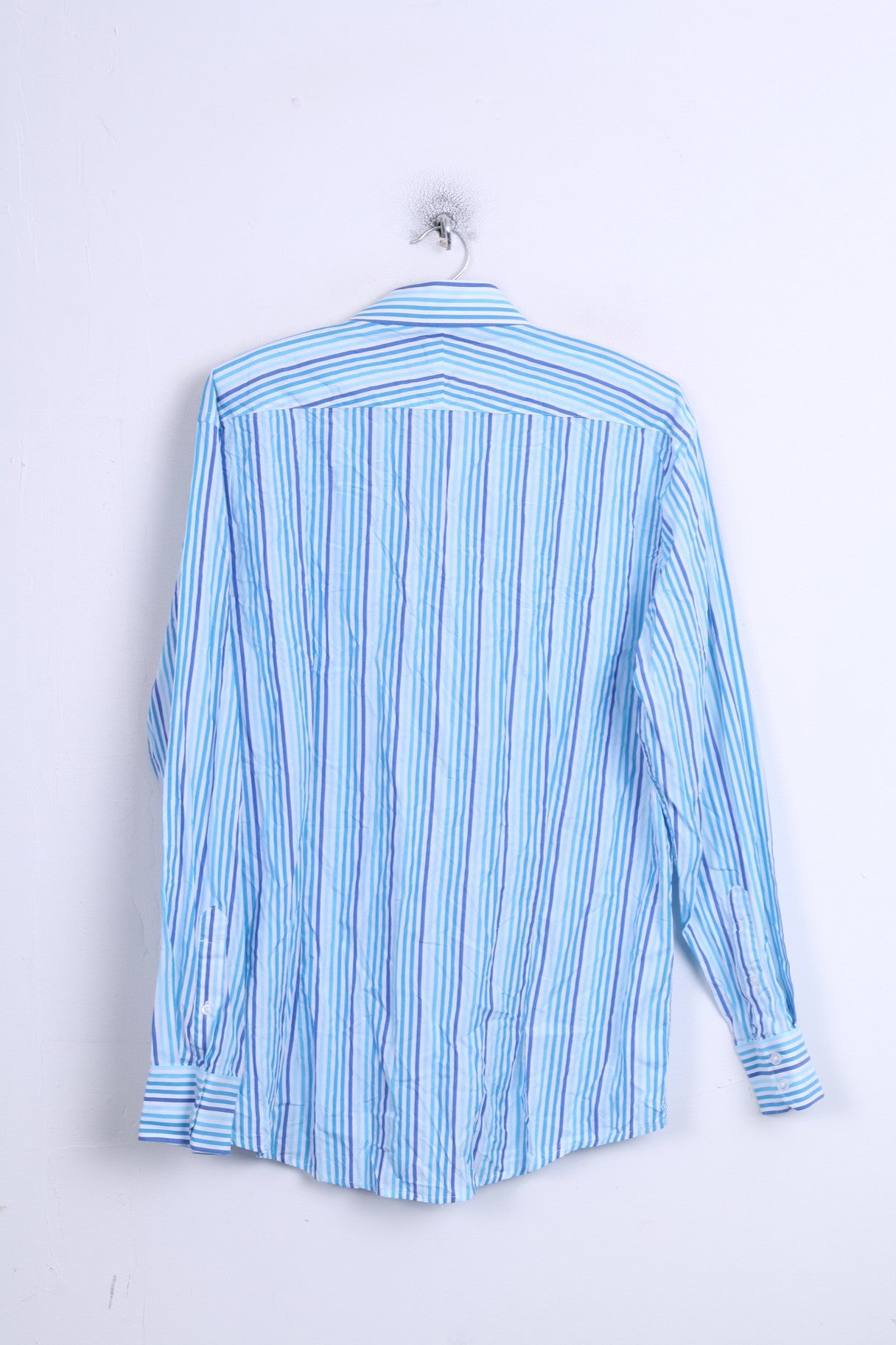 John Partridge Mens 16.5 L Casual Shirt Striped Cotton White