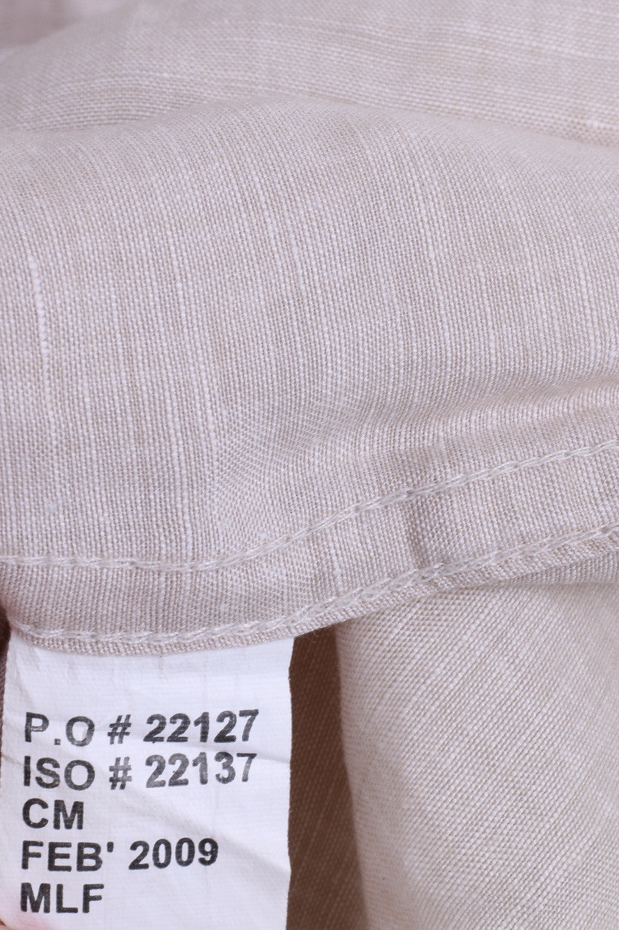 Camicia casual da uomo vintage ROSSA S a maniche corte in lino beige