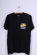 De Palma Mens M Shirt Black Los Angeles Crew Neck Cotton