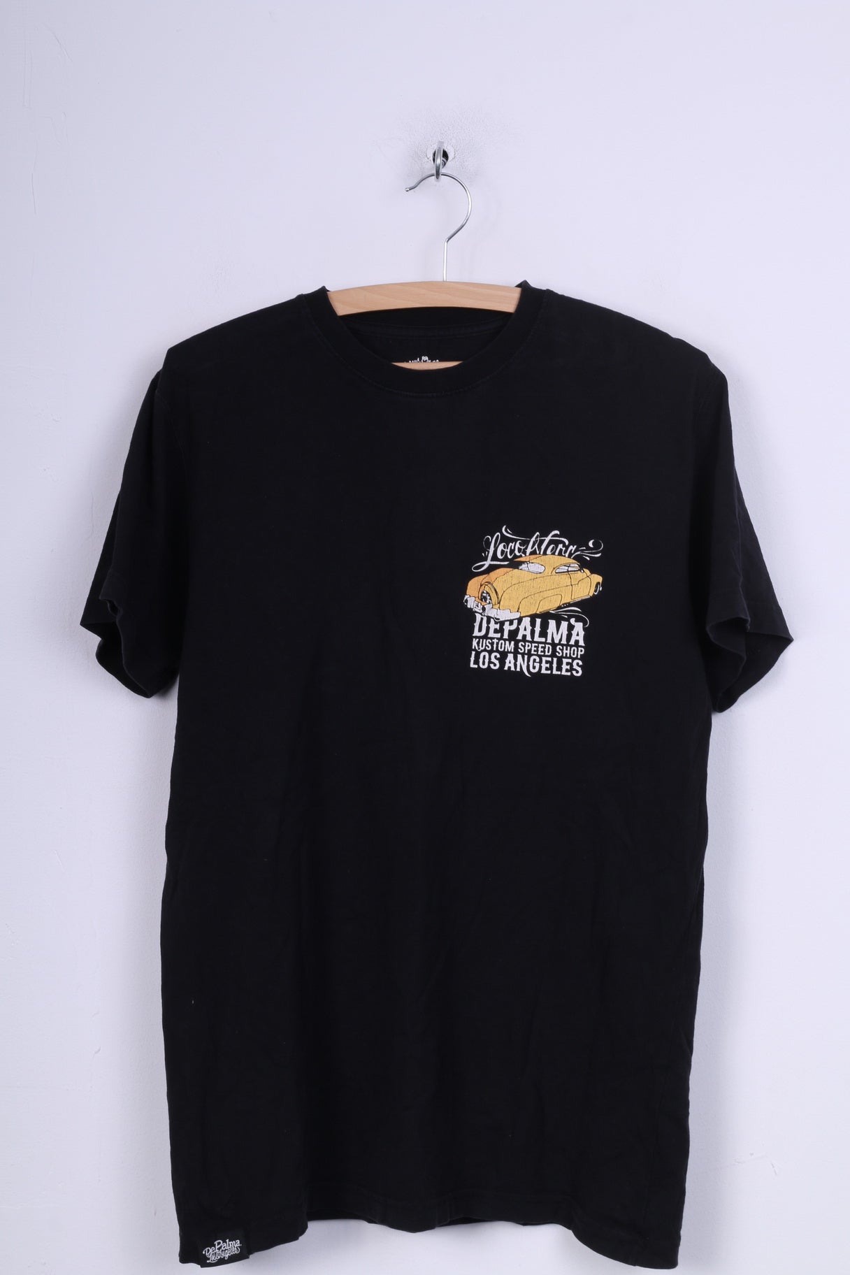 Camicia De Palma da uomo M nera Los Angeles girocollo in cotone
