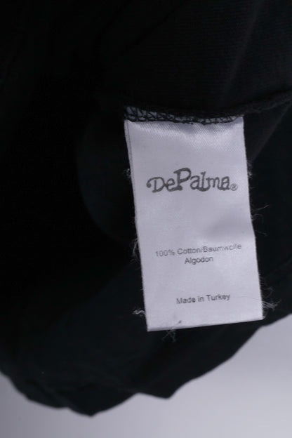 De Palma Mens M Shirt Black Los Angeles Crew Neck Cotton