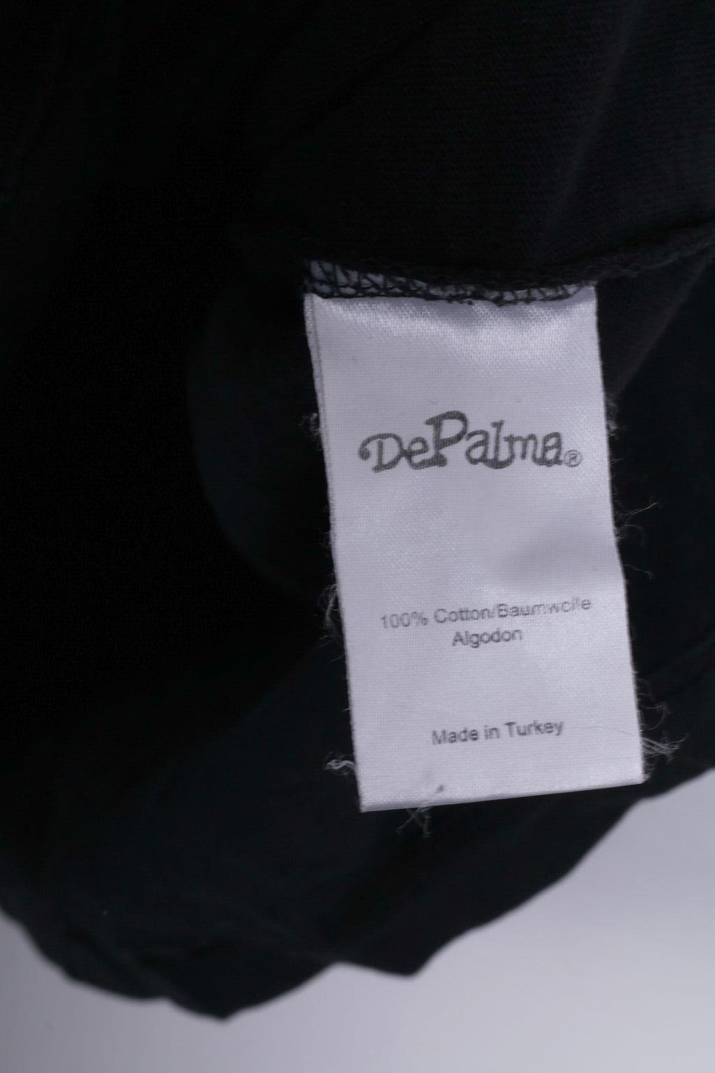 De Palma Mens M Shirt Black Los Angeles Crew Neck Cotton