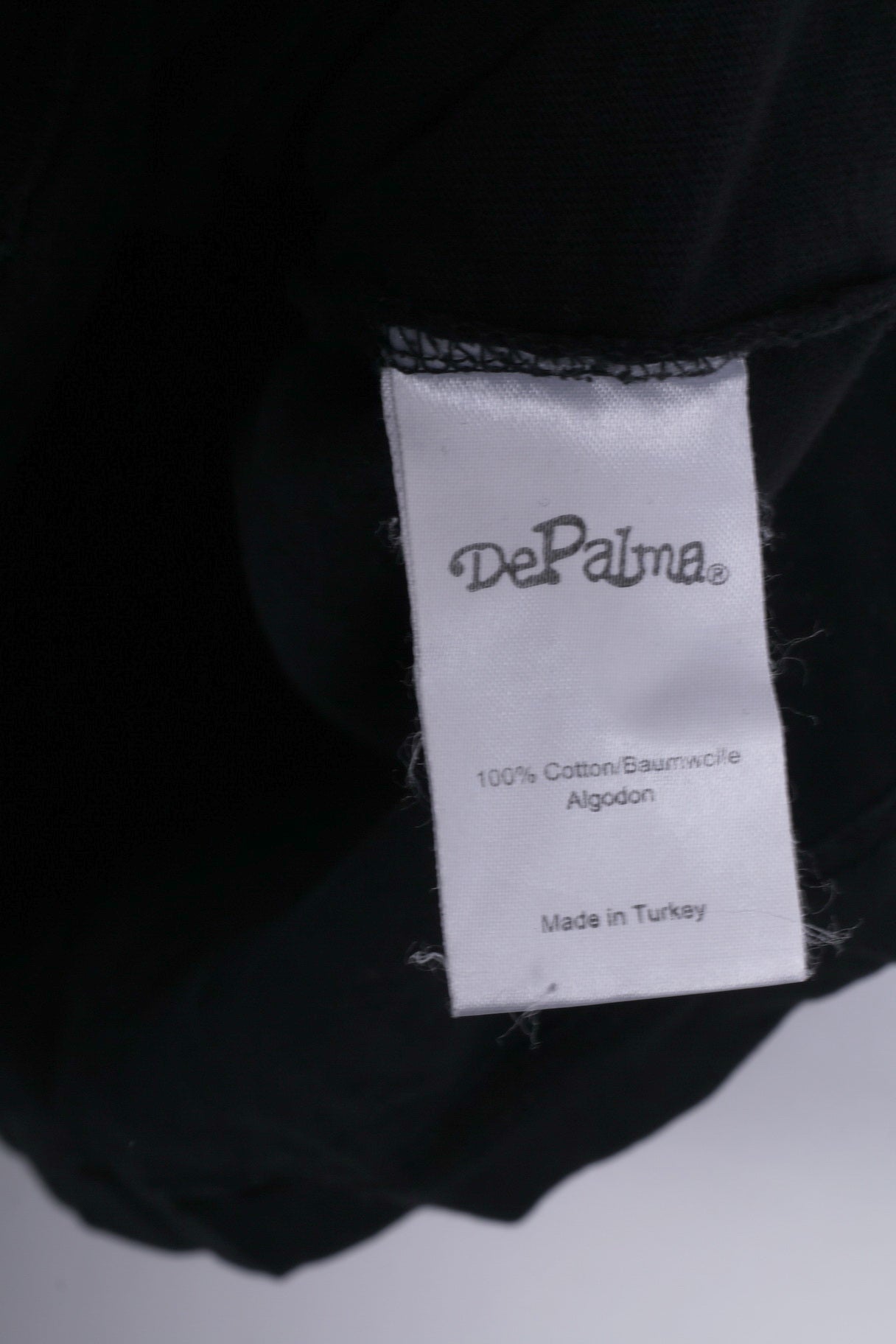 De Palma Mens M Shirt Black Los Angeles Crew Neck Cotton