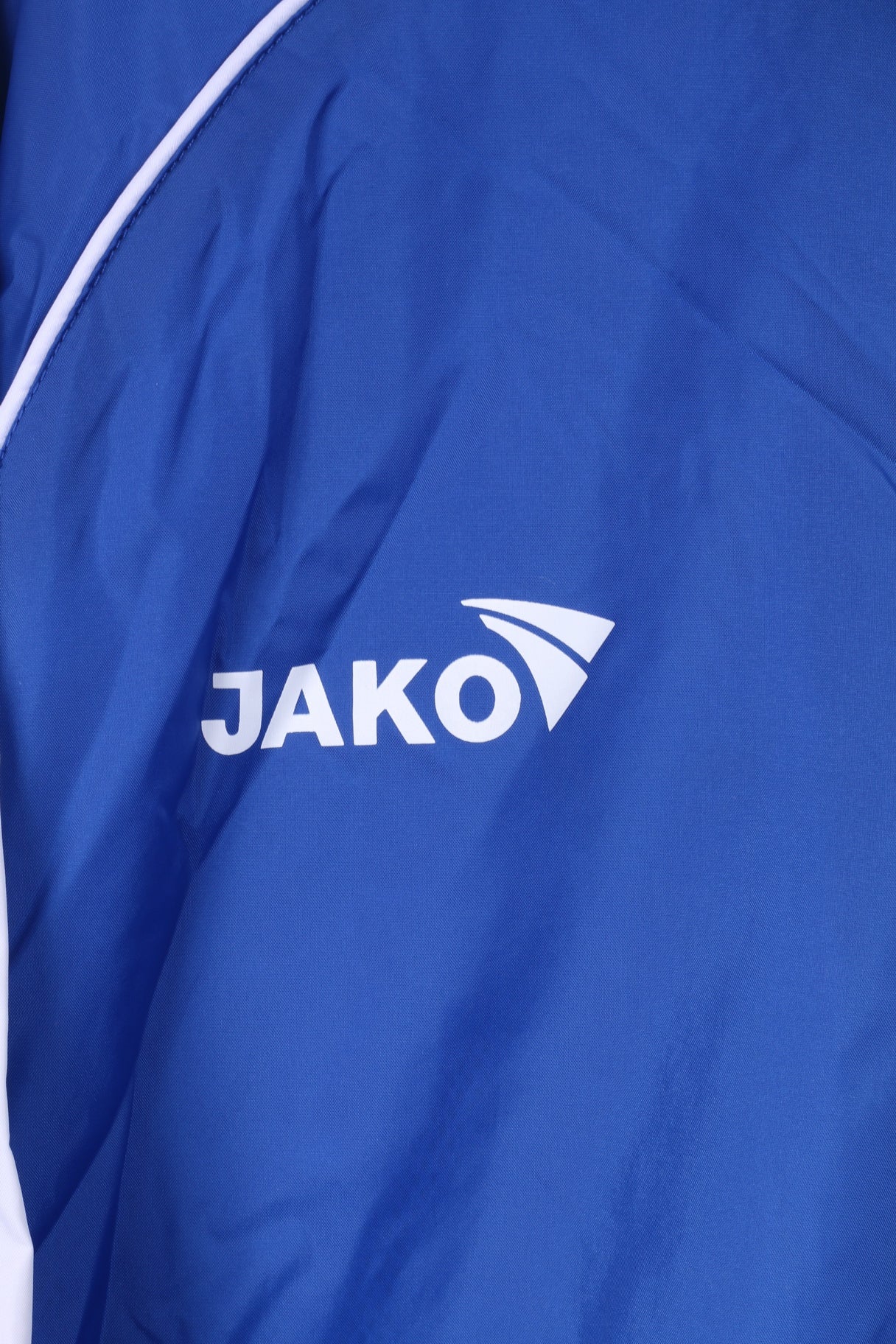 Jako Uomo XL Giacca Leggera Blu Cappuccio Nascosto Abbigliamento Sportivo Top Nylon Impermeabile KG Blau-Weiss 1947 KF 