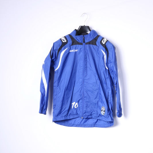 Giacca Saller Youth 164 in nylon blu con cerniera intera Abbigliamento sportivo #10 Mythos SV Amisia
