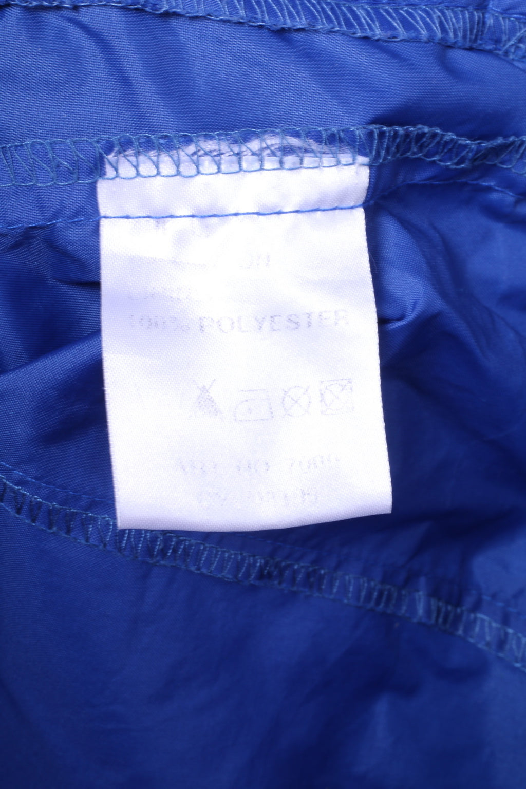 Saller Youth 164 Veste en nylon bleu avec fermeture éclair complète Sportswear # 10 Mythos SV Amisia