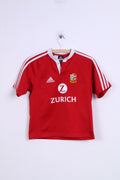 Adidas New Zealand 2005 Boys 30/32 Football Club Sport Red Zurich