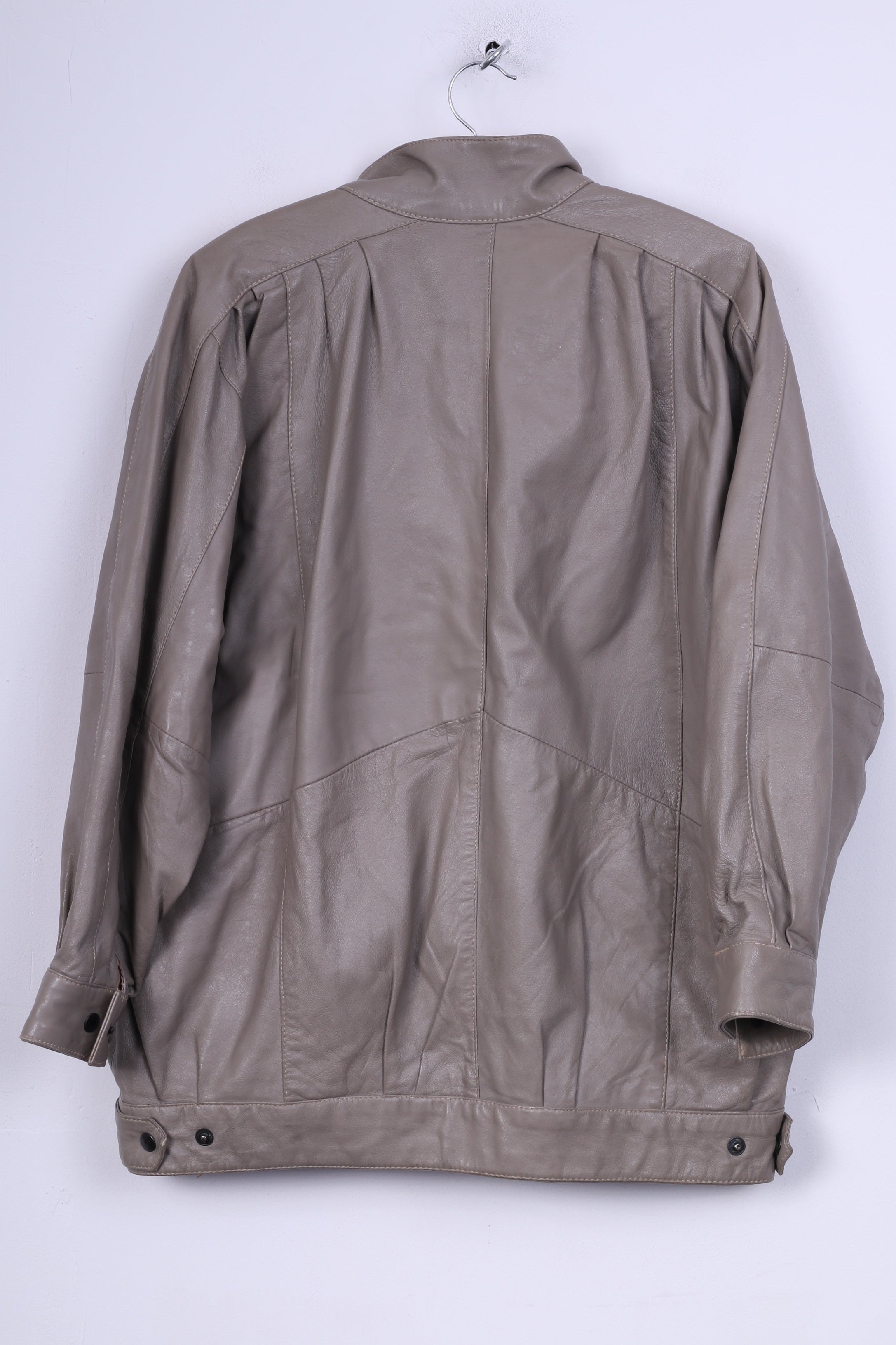 Windsor London Womens 18 XXXL Jacket Leather Grey Jacket Vintage