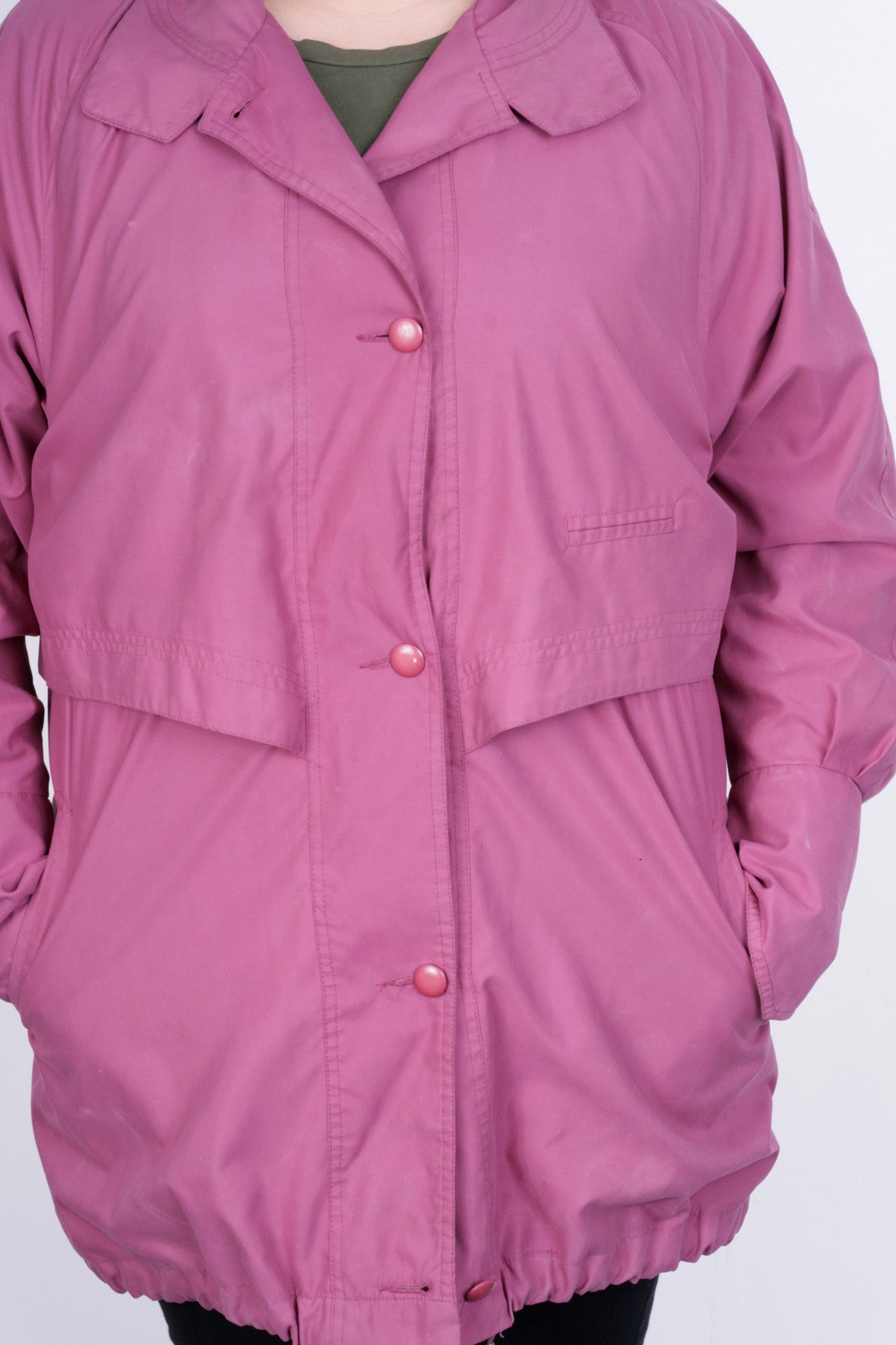 Joulie Collection Womens L Jacket Coat Raspberry Vintage 90s - RetrospectClothes