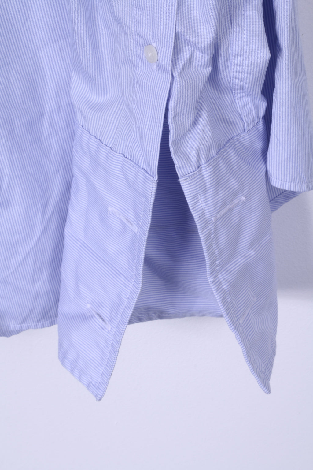 TM Lewin Camicia Casual da Uomo 16 35 L Blu a Righe in Cotone Slim Fit Lewin 100