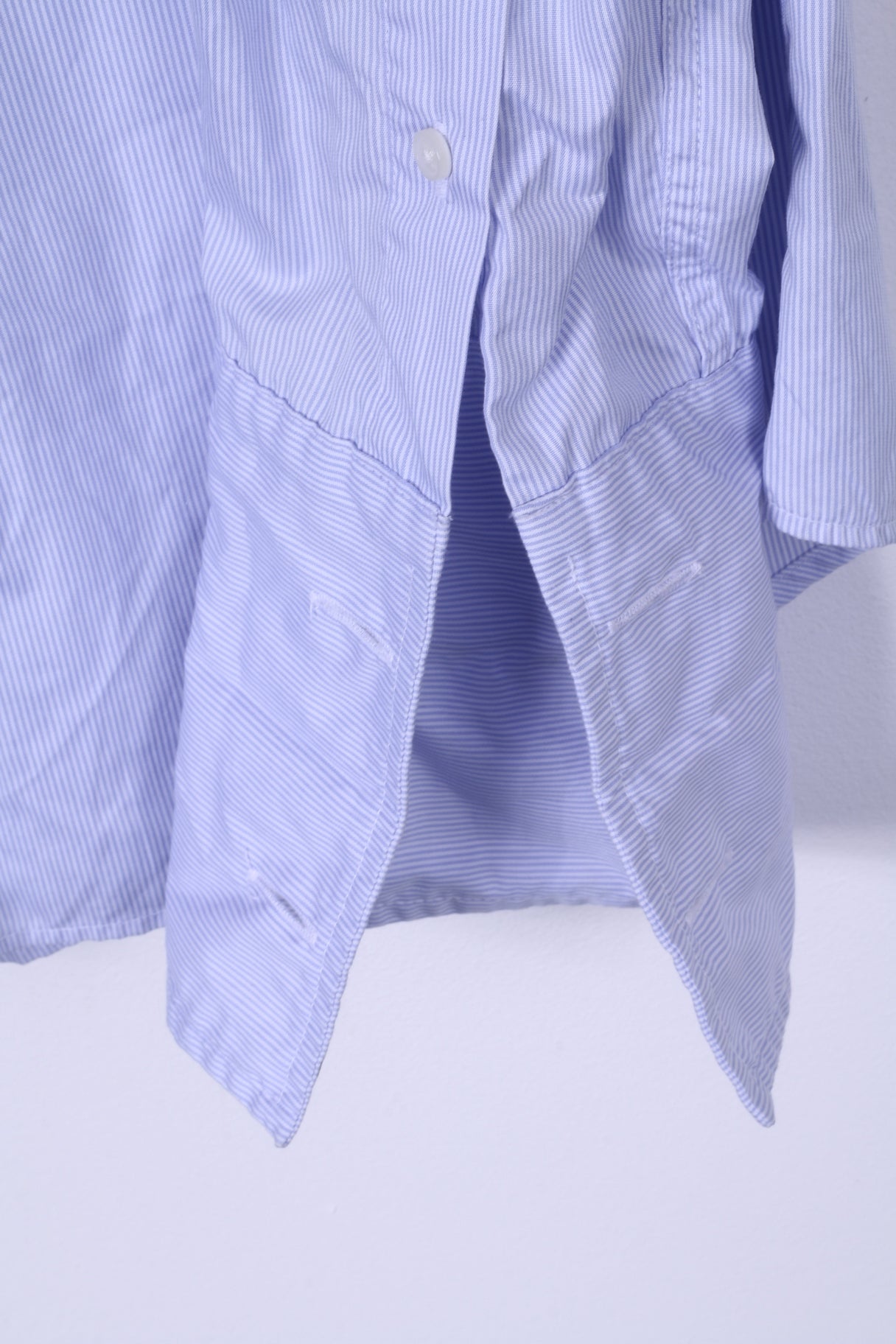 TM Lewin Camicia Casual da Uomo 16 35 L Blu a Righe in Cotone Slim Fit Lewin 100