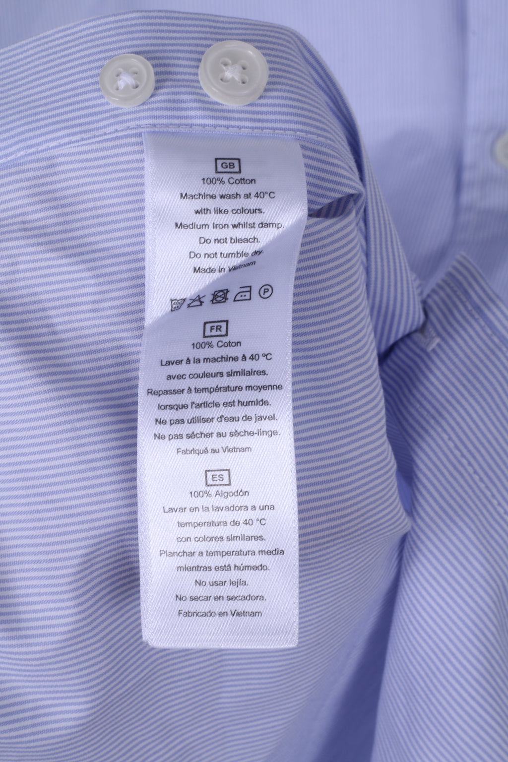 TM Lewin Camicia Casual da Uomo 16 35 L Blu a Righe in Cotone Slim Fit Lewin 100