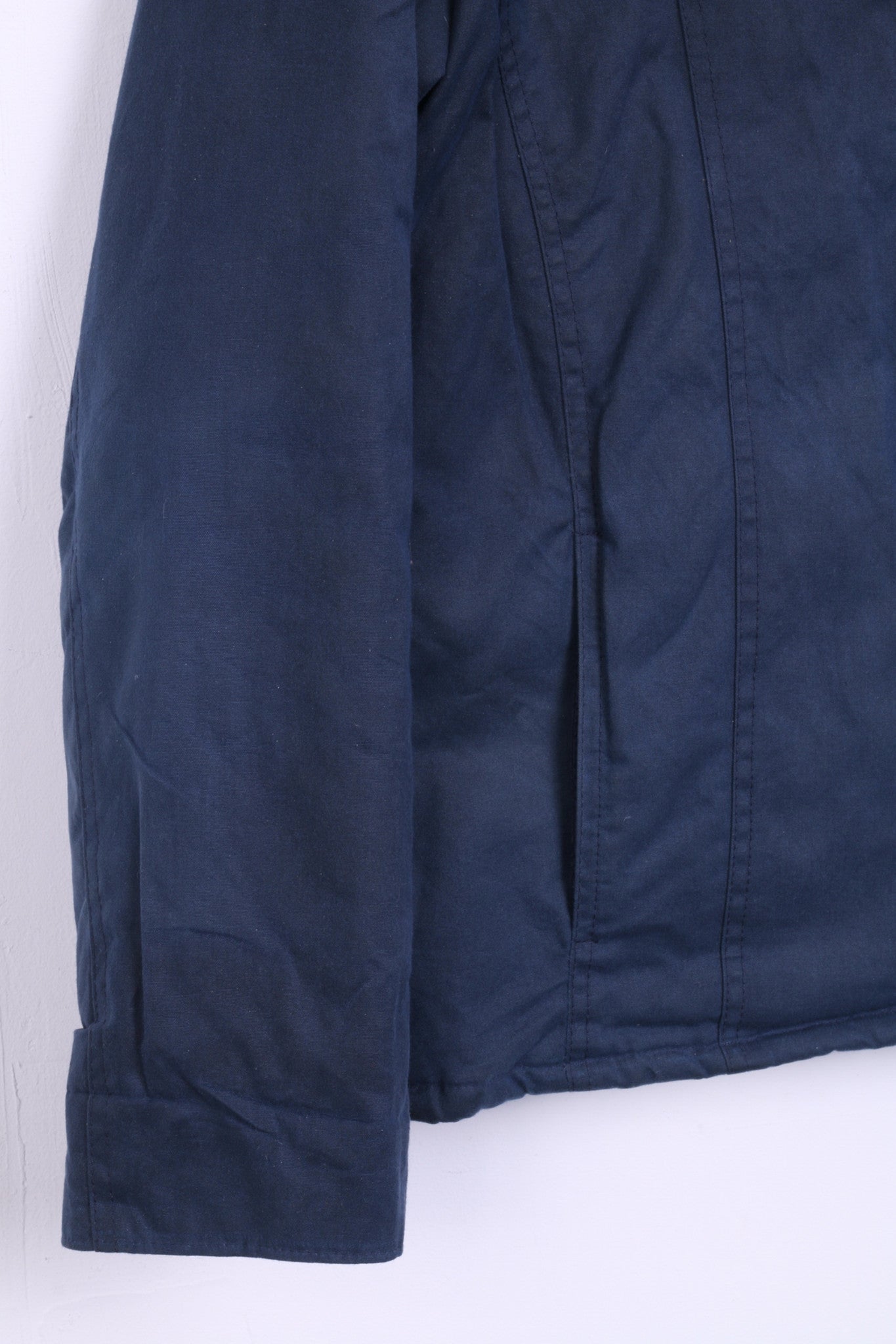 P.G. Field Womens 10 M Jacket Navy Harrington Jacket Cotton Padded - RetrospectClothes