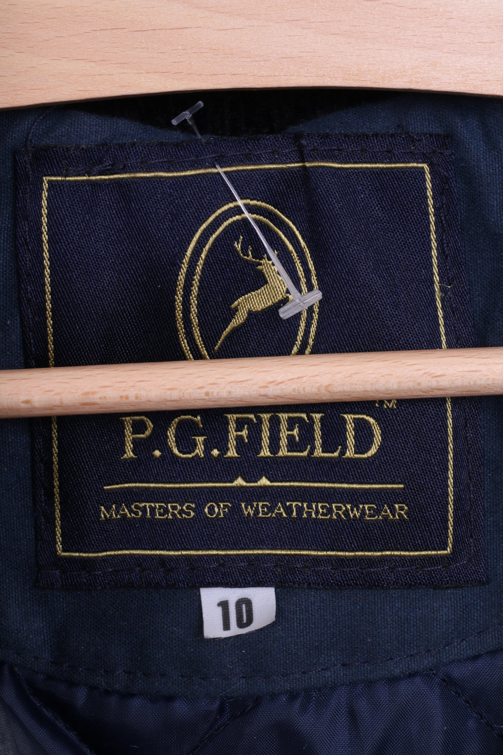 P.G. Field Womens 10 M Jacket Navy Harrington Jacket Cotton Padded - RetrospectClothes