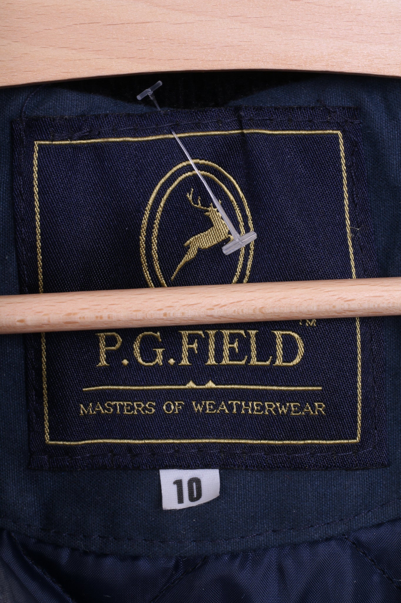 P.G. Field Womens 10 M Jacket Navy Harrington Jacket Cotton Padded - RetrospectClothes