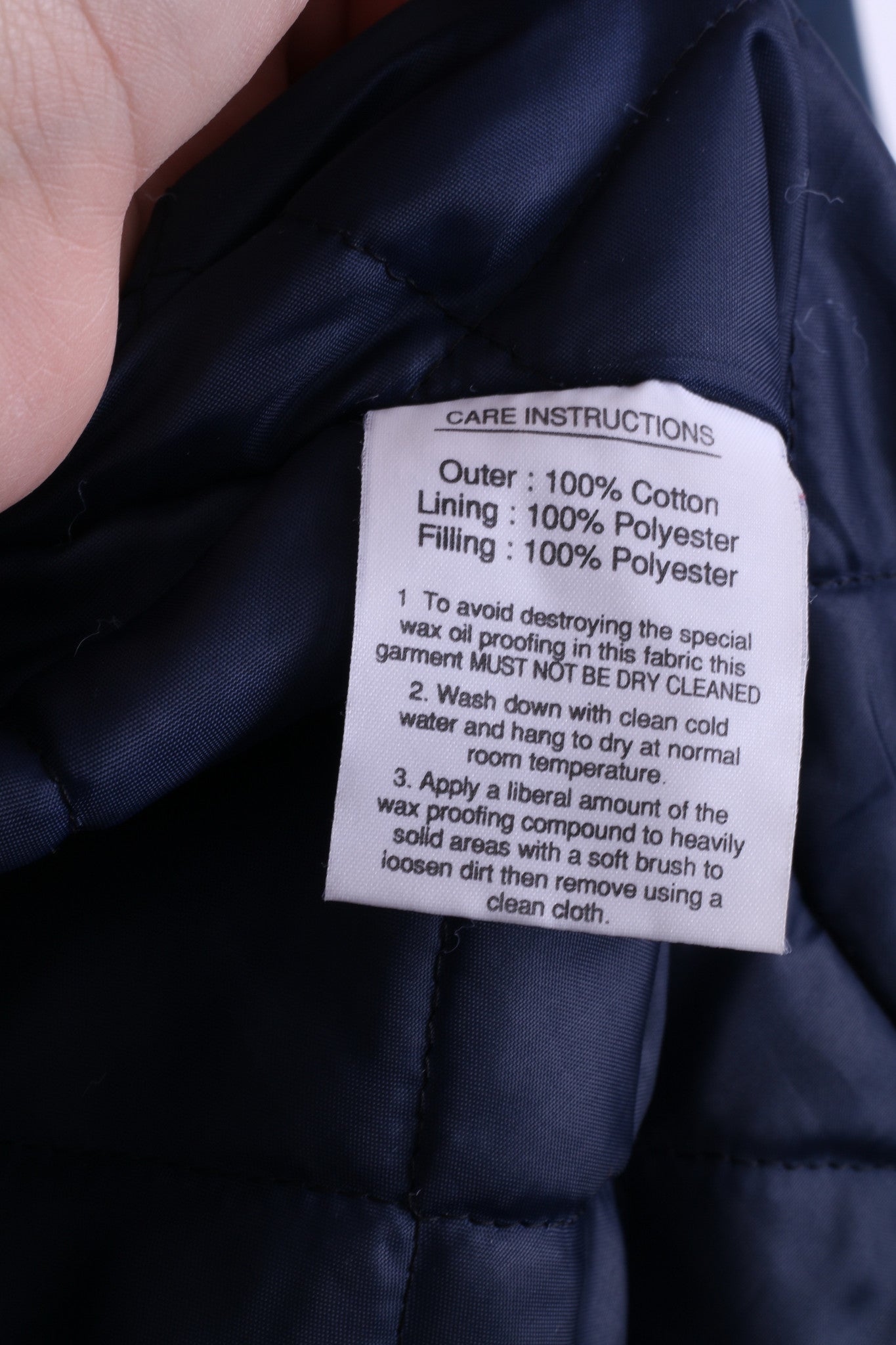 P.G. Field Womens 10 M Jacket Navy Harrington Jacket Cotton Padded - RetrospectClothes