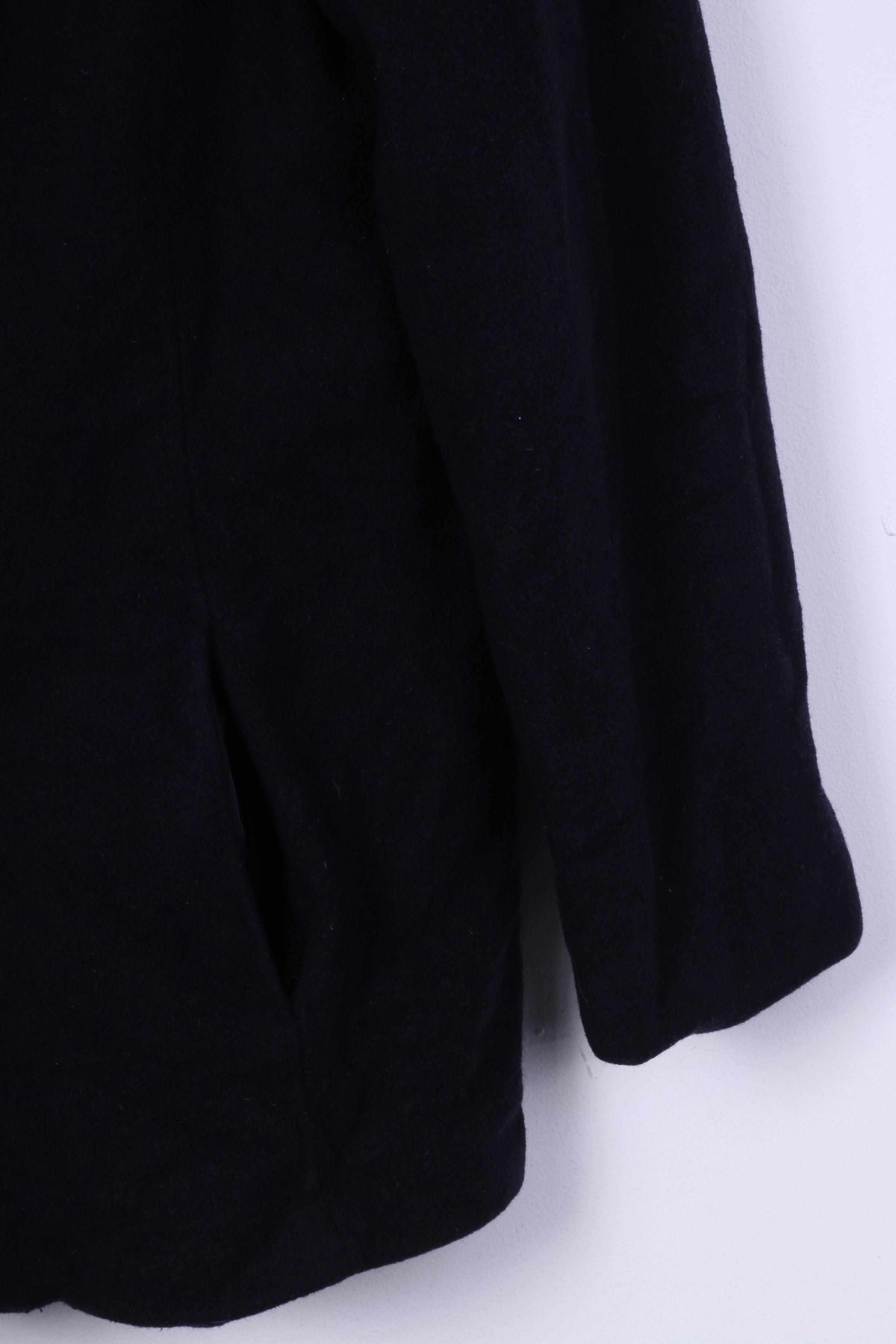 Giacca Marks &amp; Spencer da donna 16 XXL doppio petto in lana blu navy
