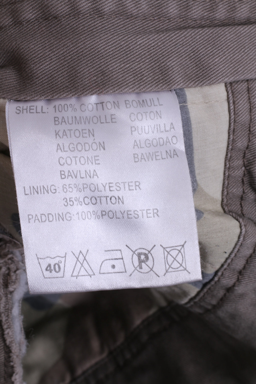 Giacca da donna Life and Glory in cotone militare kaki con cerniera