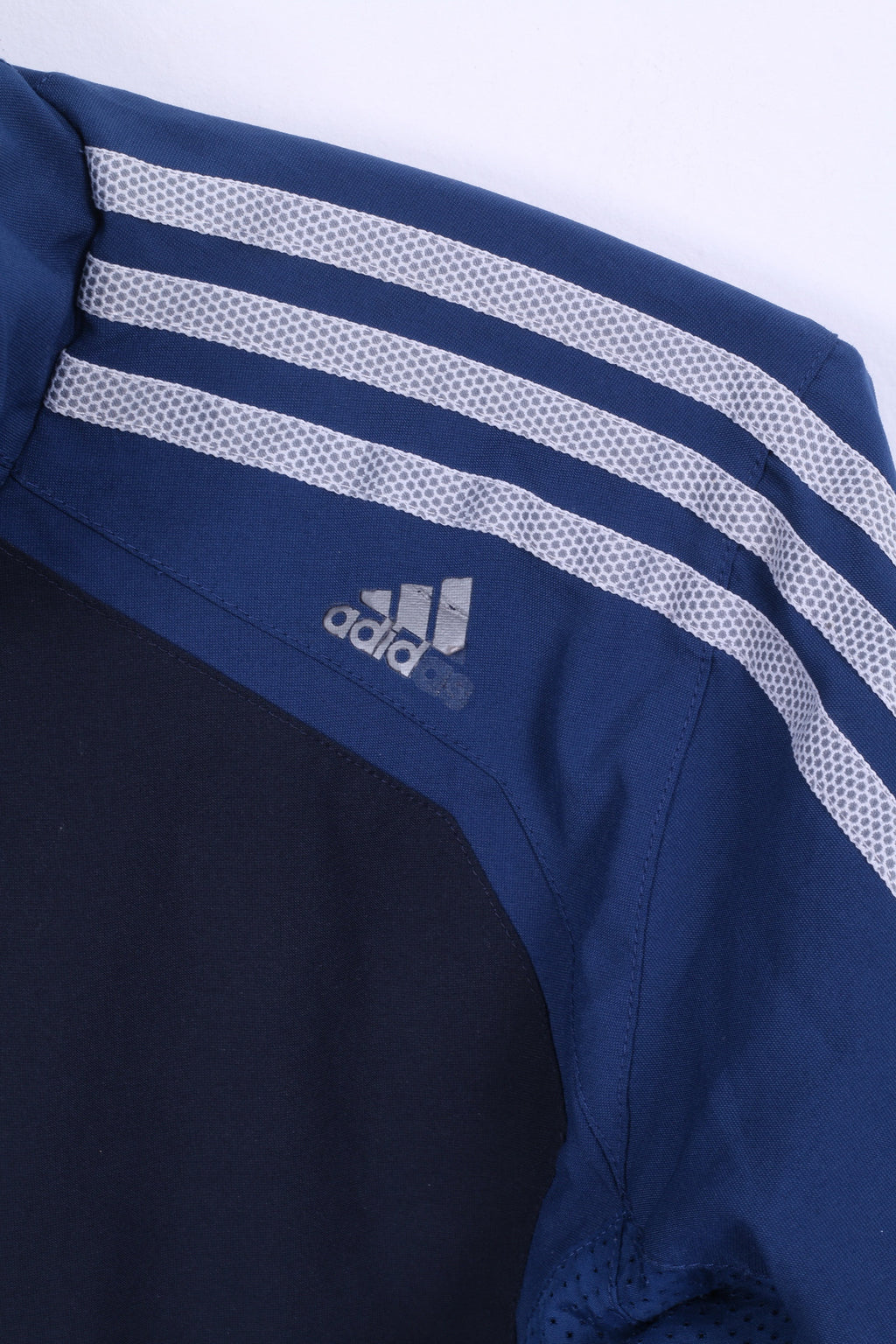 Adidas Uomo 164 14 età Track Top Giacca Navy Sportswear Training Zip Up Top