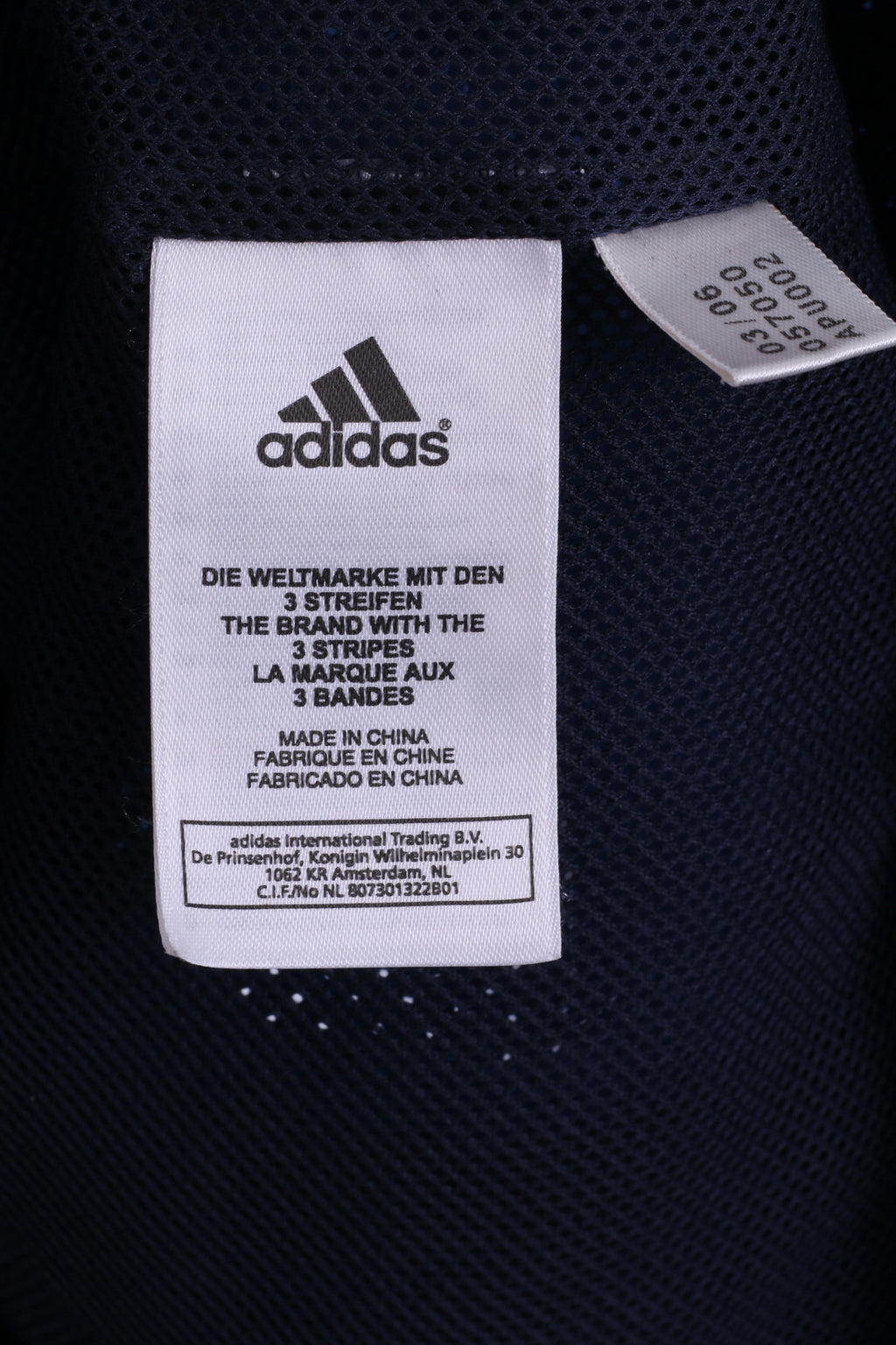 Adidas Uomo 164 14 età Track Top Giacca Navy Sportswear Training Zip Up Top