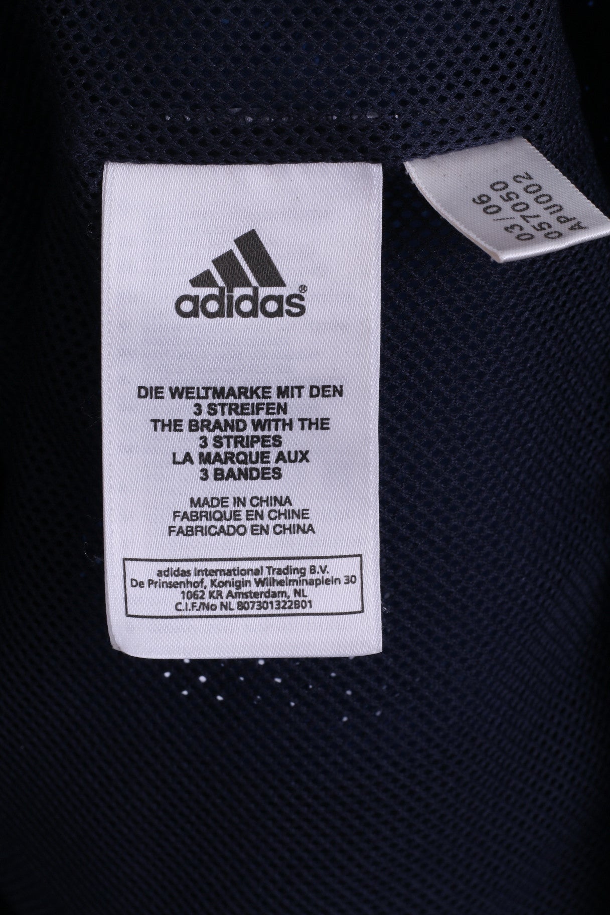 Adidas Uomo 164 14 età Track Top Giacca Navy Sportswear Training Zip Up Top
