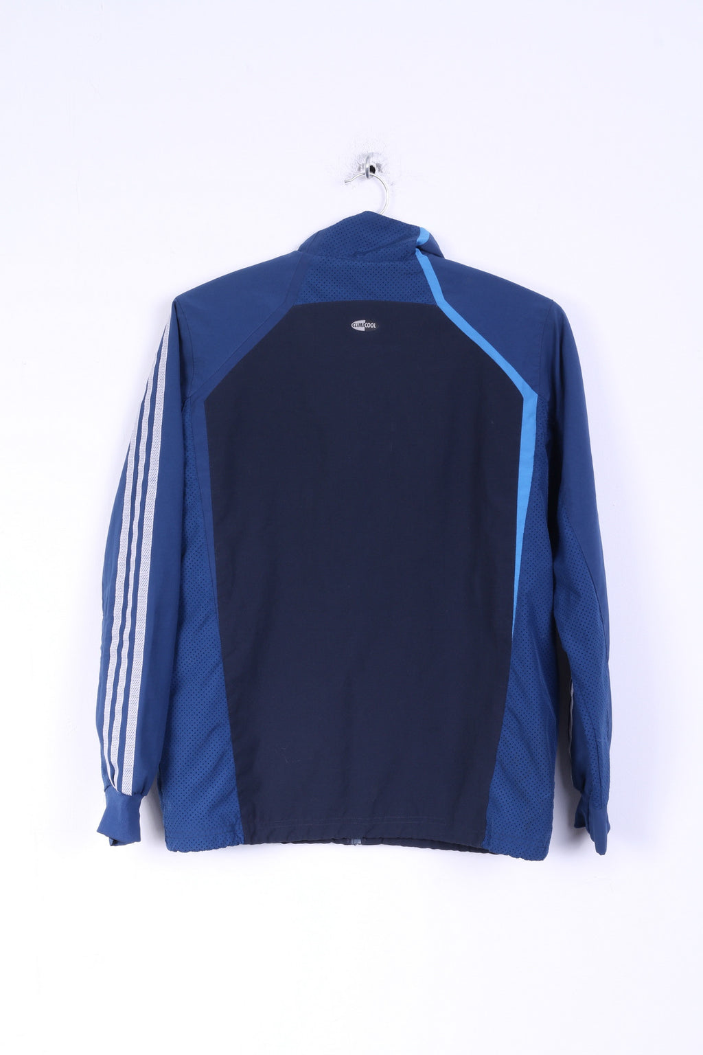 Adidas Uomo 164 14 età Track Top Giacca Navy Sportswear Training Zip Up Top