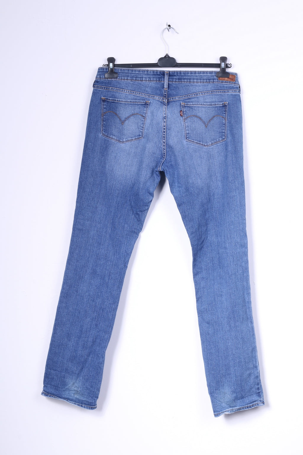 Pantaloni Levis da donna 32 Jeans con curva leggera in denim di cotone blu dritto