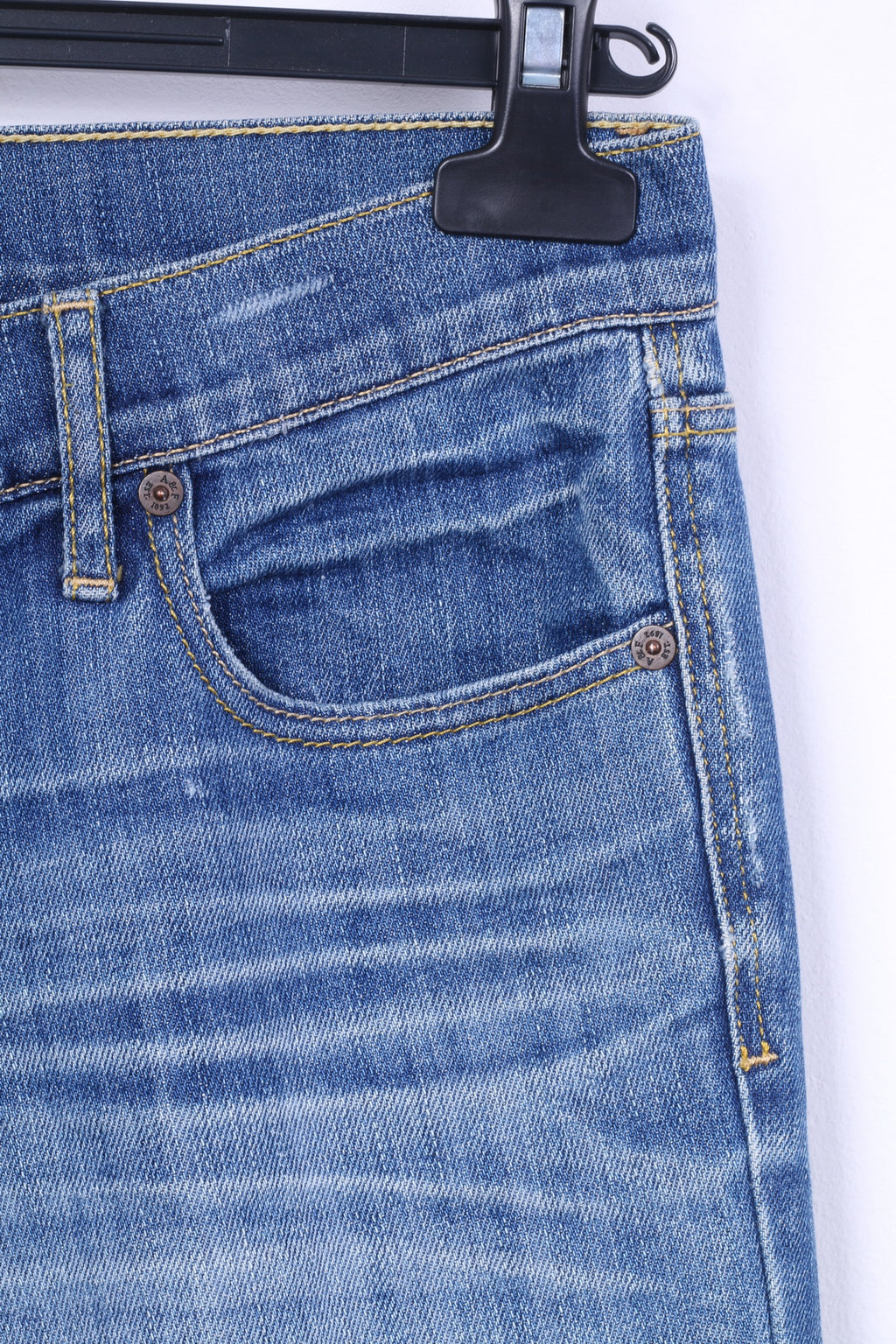 Pantaloni Abercrombie &amp; Fitch da donna W27 L33 Jeans blu cotone denim