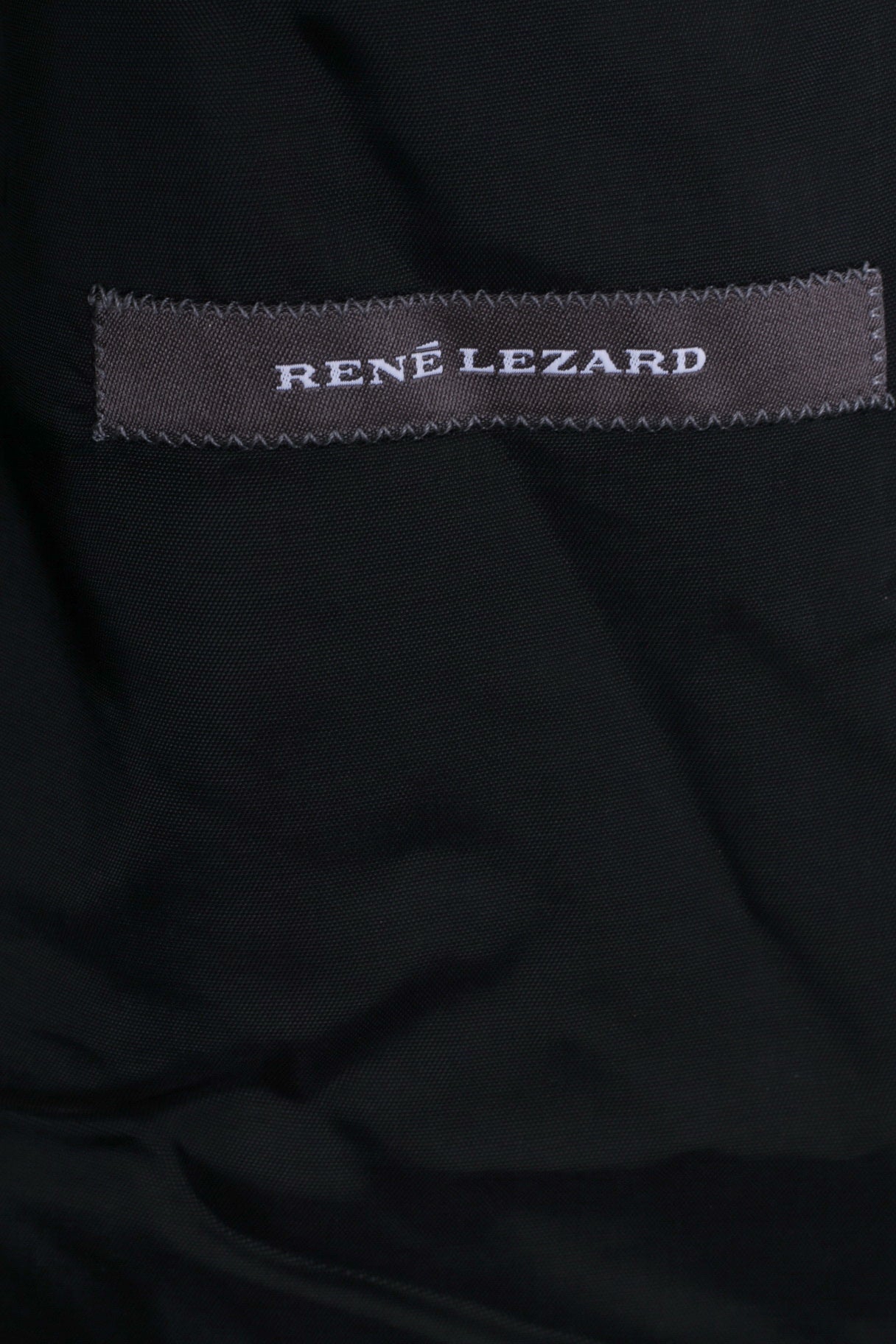 Rene Lezard Veste Blazer 98 (S) Homme Noir Laine à Boutonnage Simple 