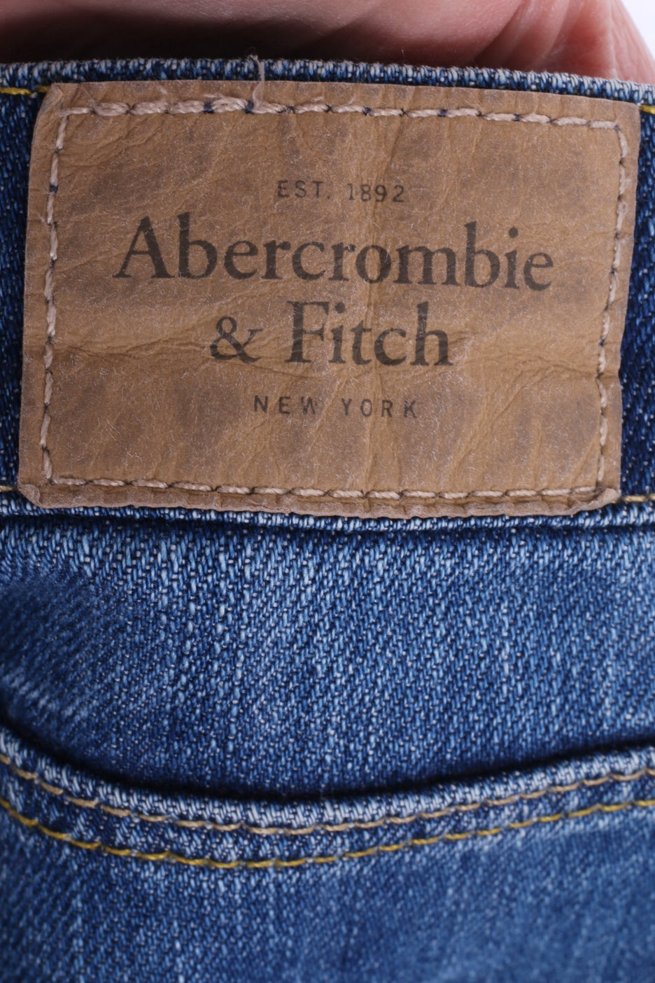Pantaloni Abercrombie &amp; Fitch da donna W27 L33 Jeans blu cotone denim