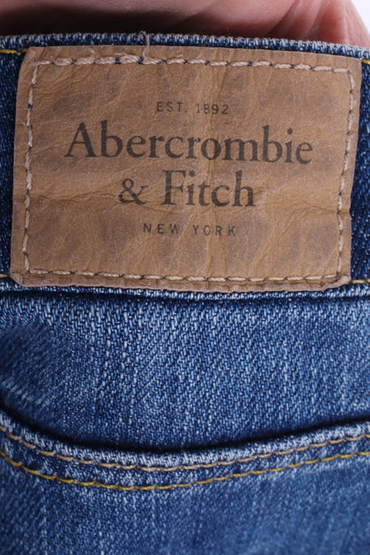 Abercrombie &amp; Fitch Pantalon W27 L33 Femme Denim de coton bleu