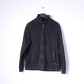 Ben Sherman Mens XL Sweatshirt Black Cotton Full Zip Casual Top