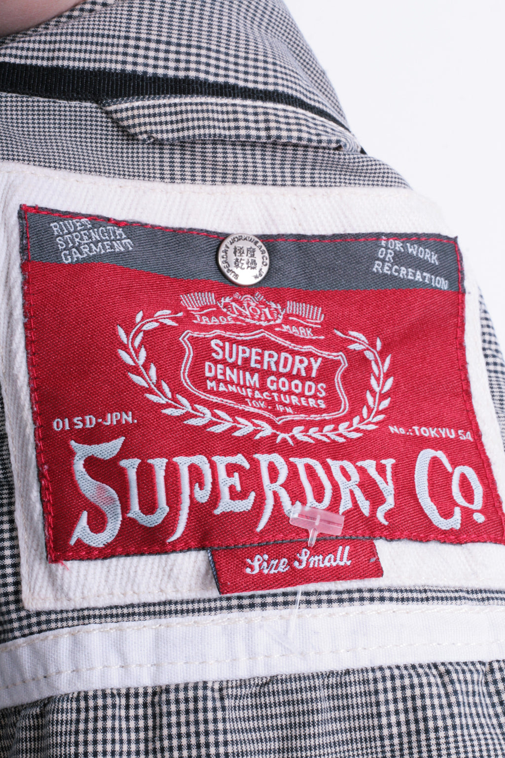 Superdry Womens S Casual Shirt Check White Black Cotton - RetrospectClothes